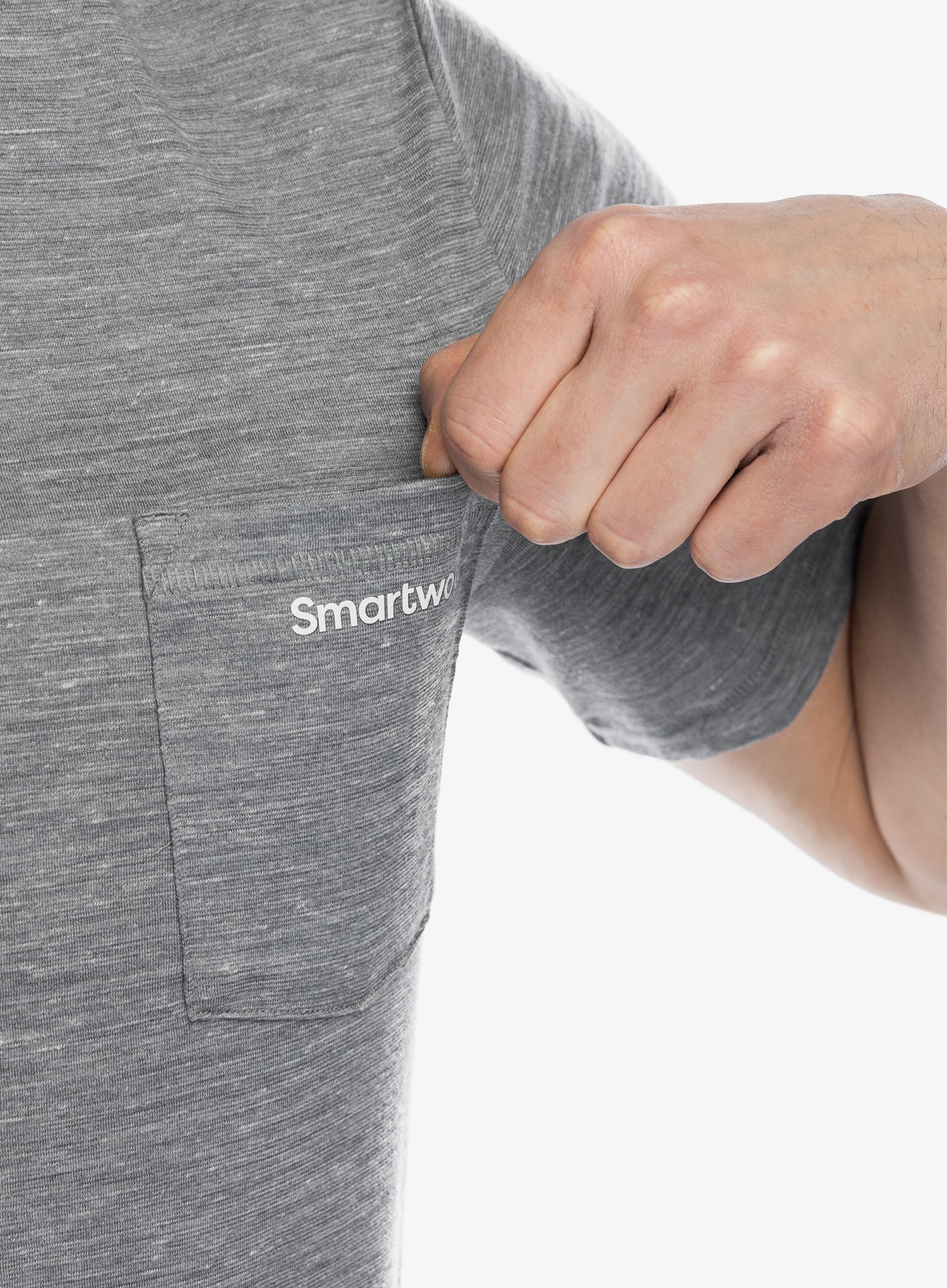 Merino majica Smartwool Stag Stare Hemp Short Sleeve Graphic Tee - light gray heather