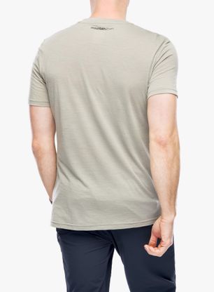 Merino majica Super.natural 7 Peaks Tee - dried sage/black ink