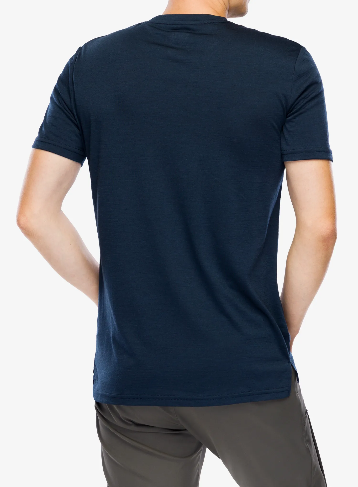 Merino majica Super.natural Bio J 7 Peaks Tee - blueberry/feather grey