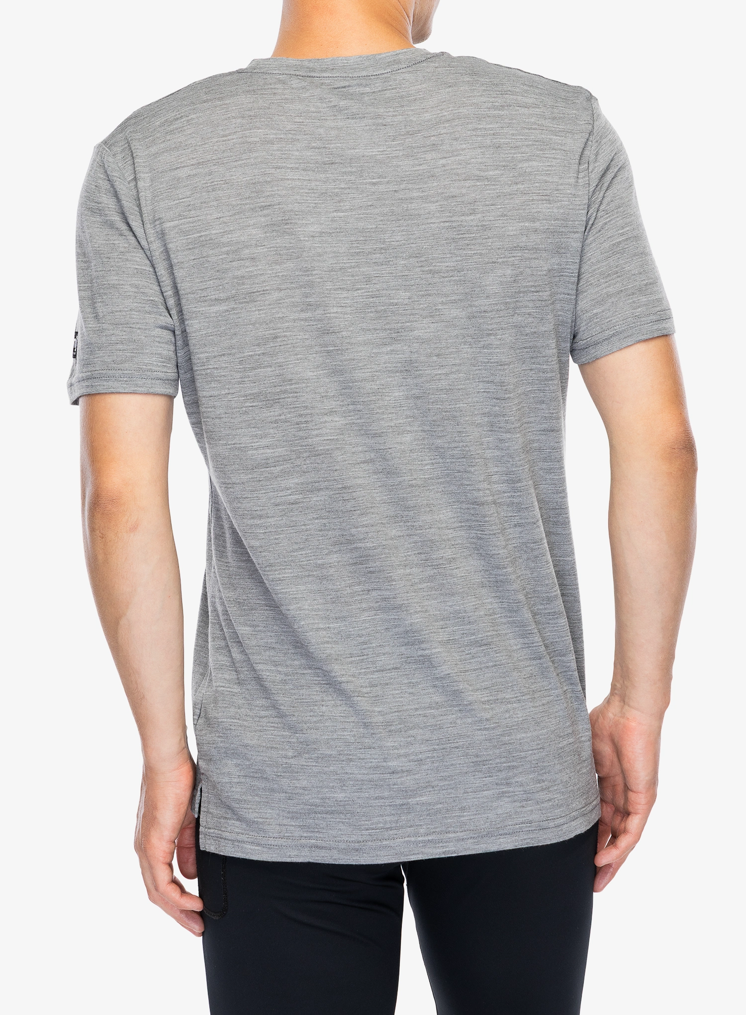 Merino majica Super.natural Carski Tee - cashmere grey melange/various