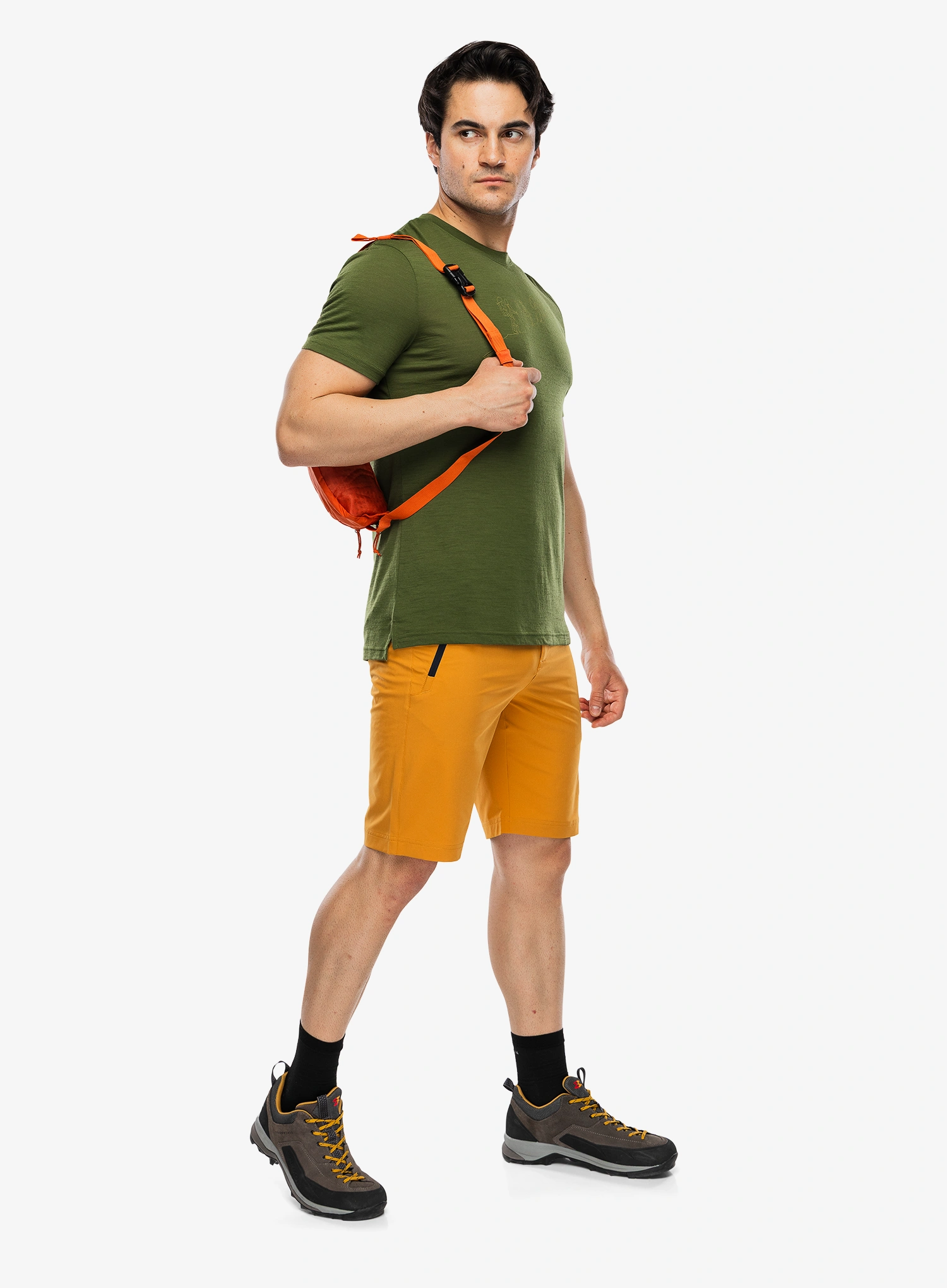 Merino majica Super.natural Hiking Tee - shive/dried tobacco