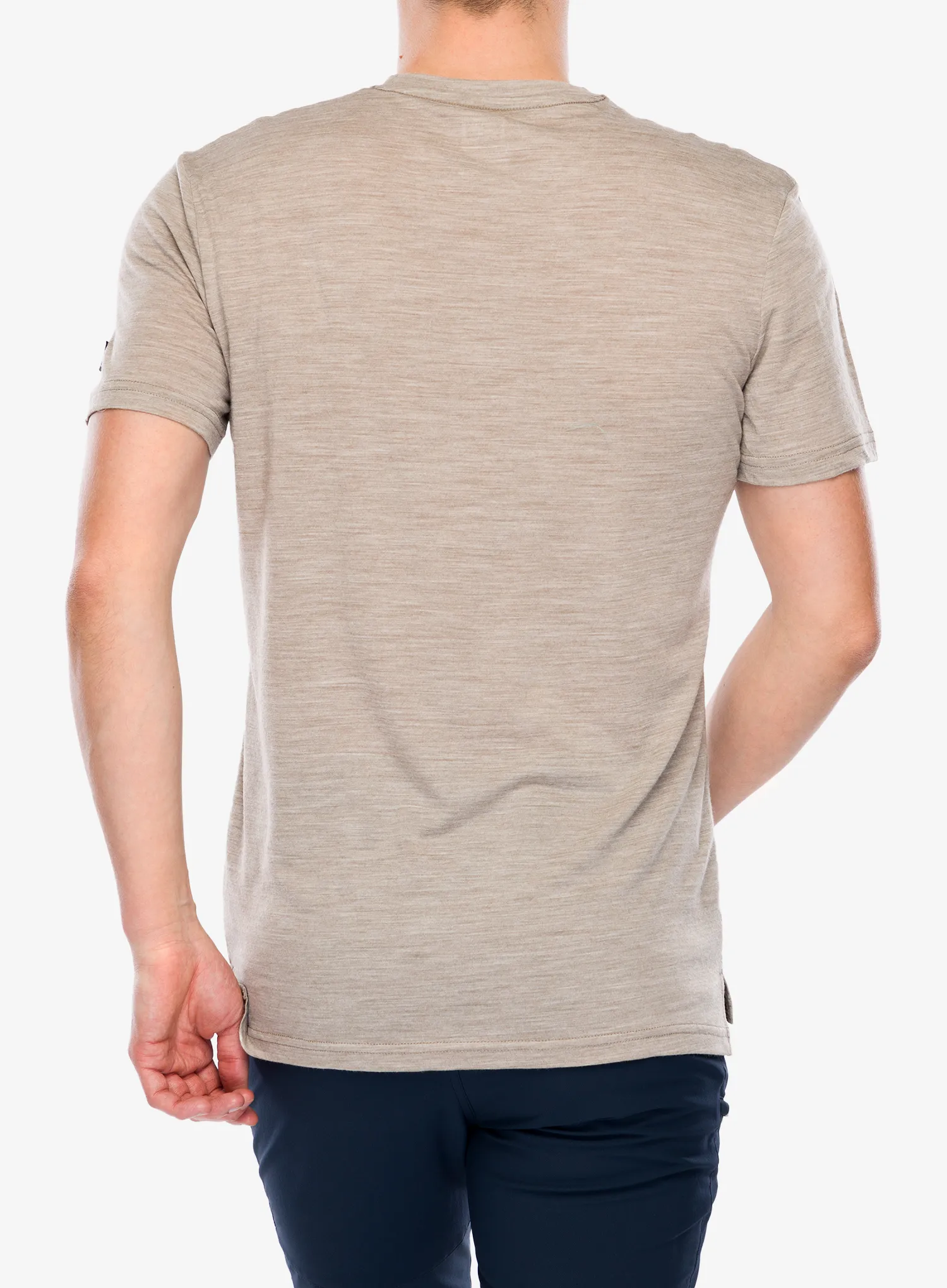 Merino majica Super.natural Northern Lights Tee - vintage khaki melange/various