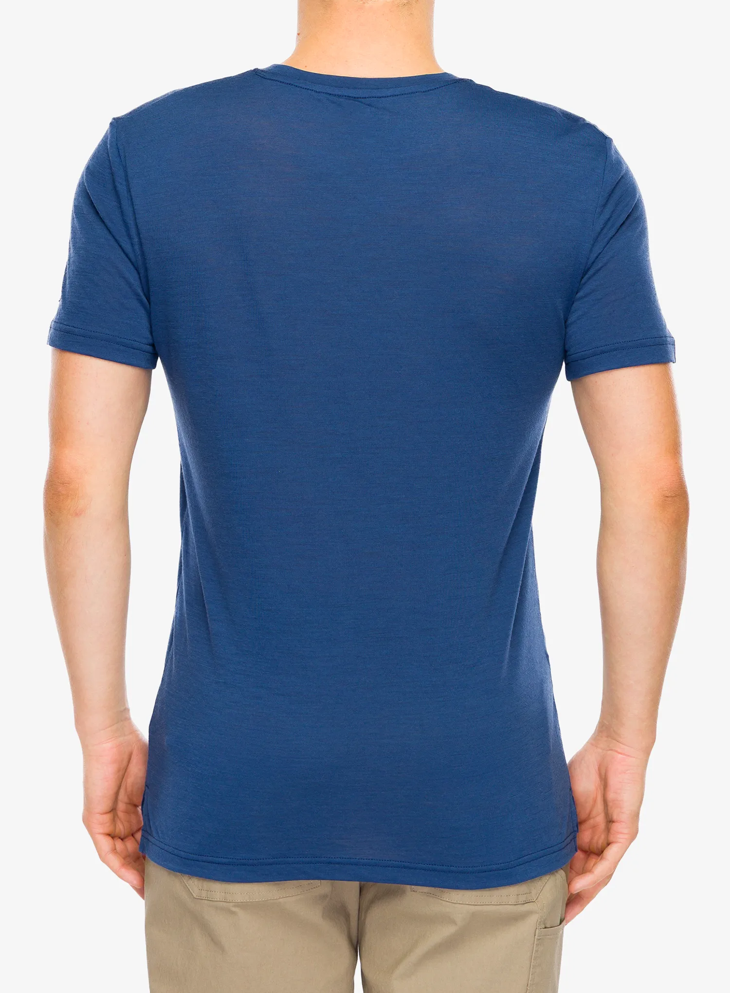 Merino majica Super.natural Tri Tee - ocean blue/feather grey