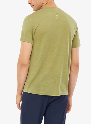 Merino majica Viking Salen - olive