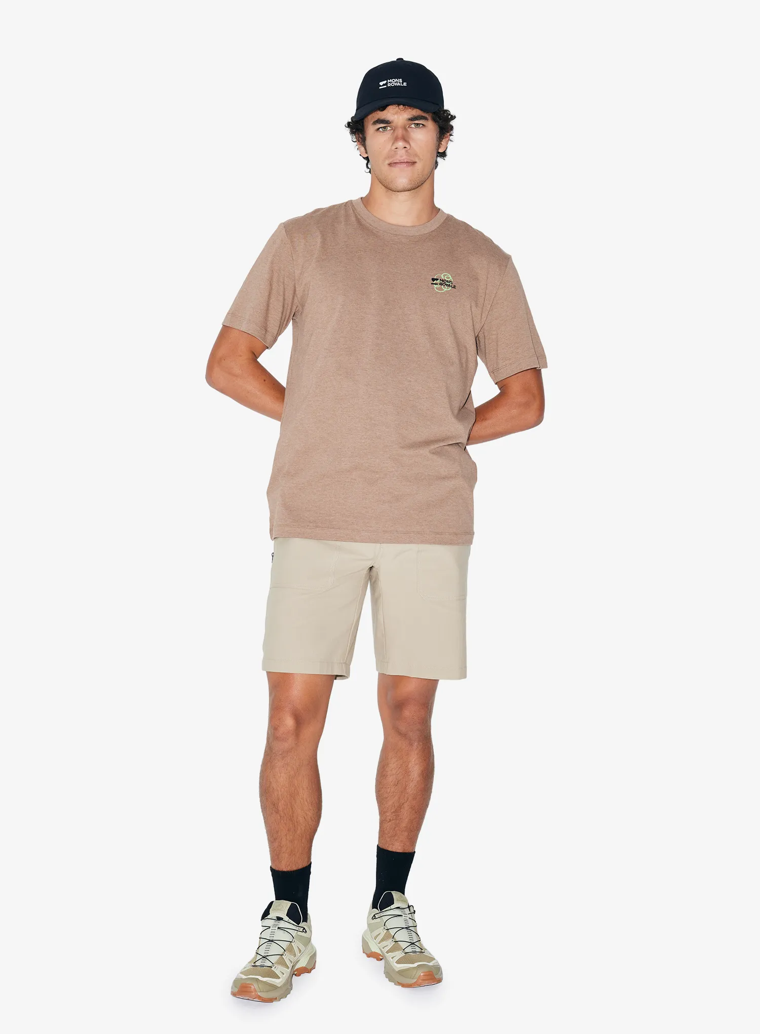 Majica Mons Royale Yonder Merino Organic Cotton T-Shirt - mocha