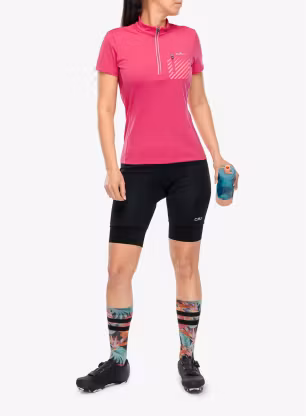 Kolesarska majica ženska CMP Lush T-Shirt Free Bike - magenta