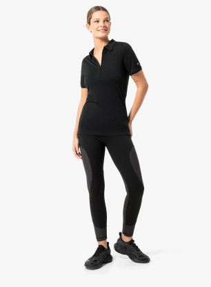 Ženska polo majica Super.natural Zip Polo - jet black