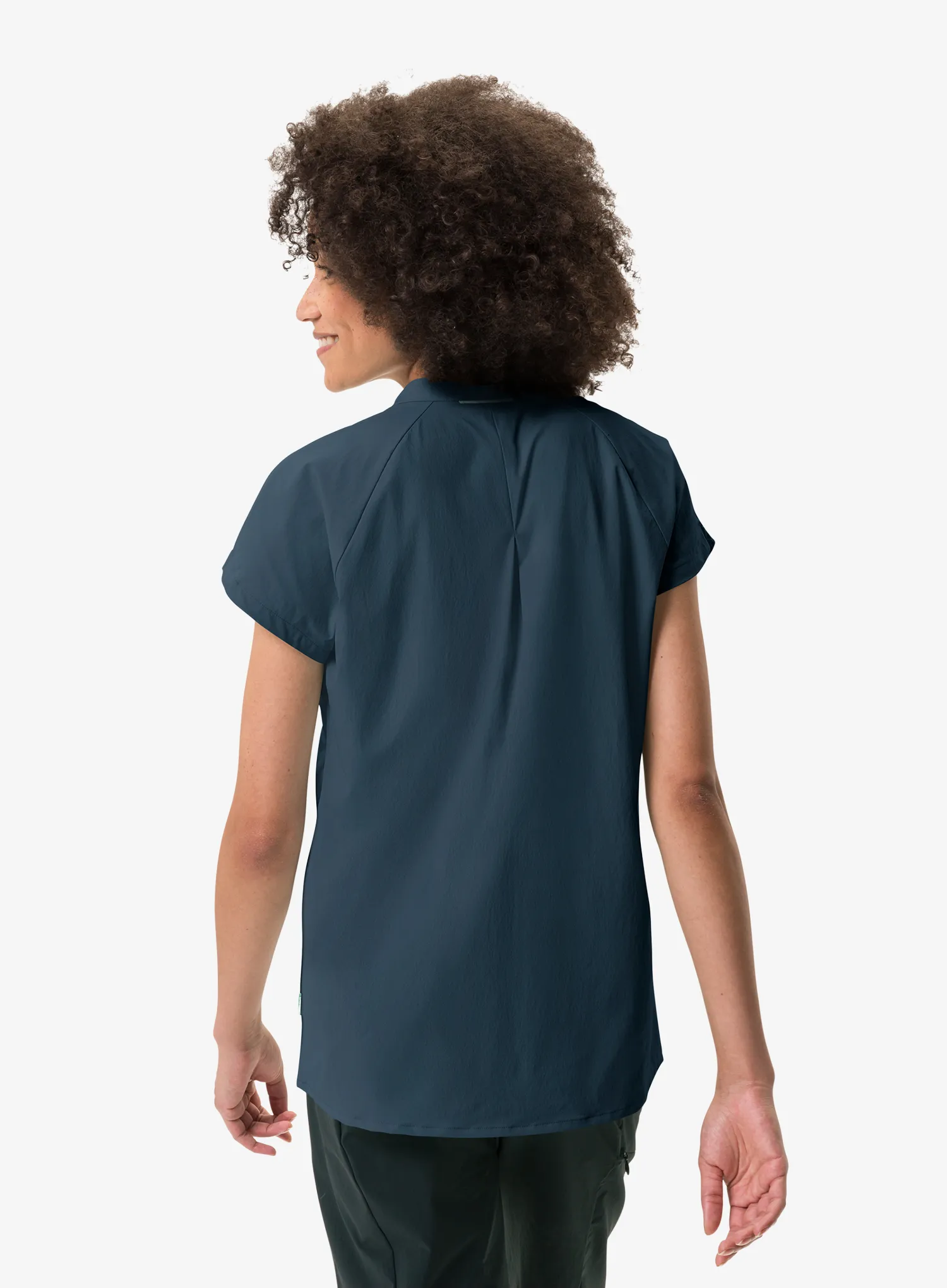 Ženska polo majica Vaude Yaras SL Shirt II - dark sea uni