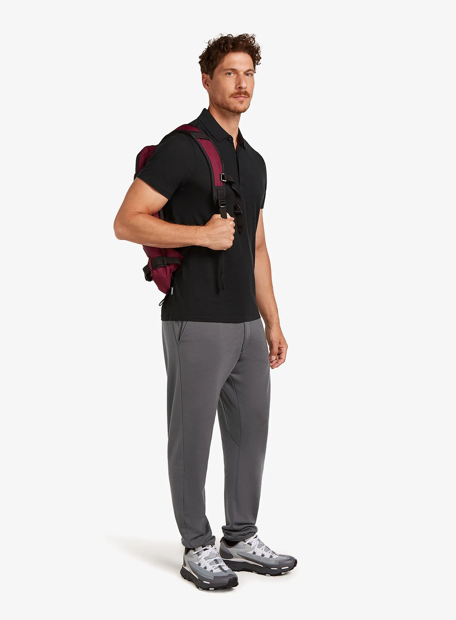 Polo majica Icebreaker Merino 150 Tech Lite III SS Polo - black