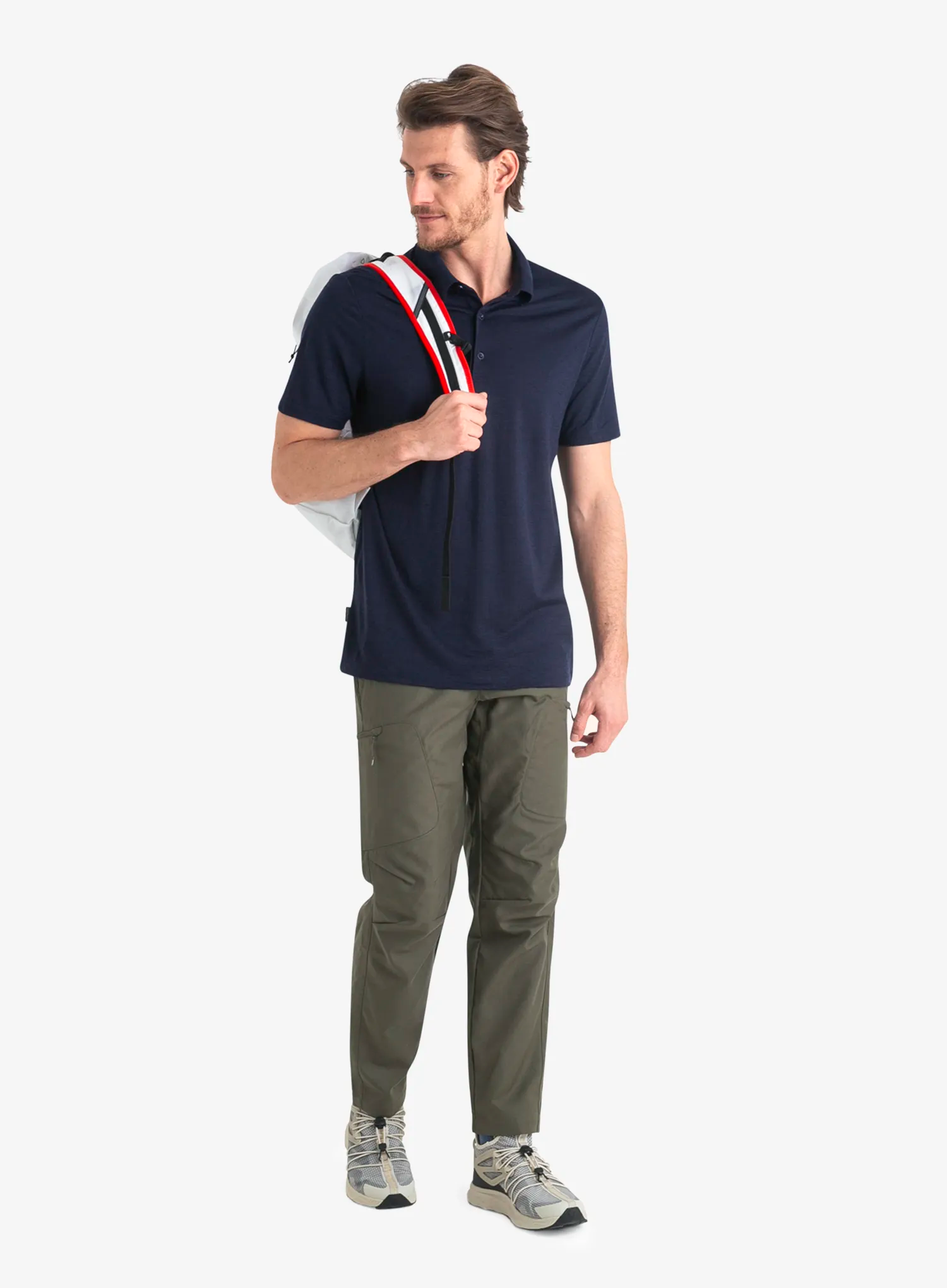 Polo majica Icebreaker Merino 150 Tech Lite III SS Polo - midnight navy