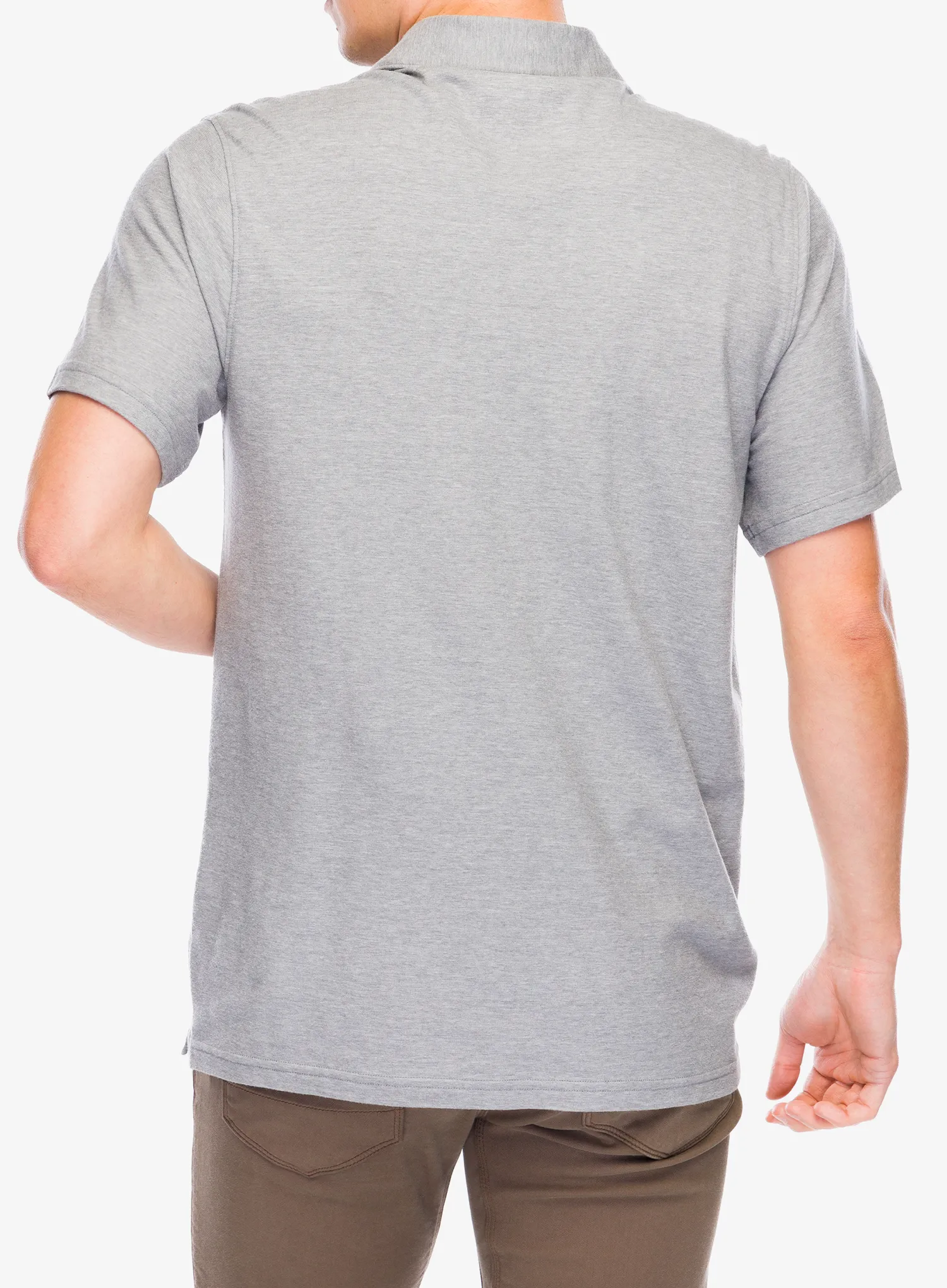 Polo majica Smartwool Short Sleeve Polo - light gray heather