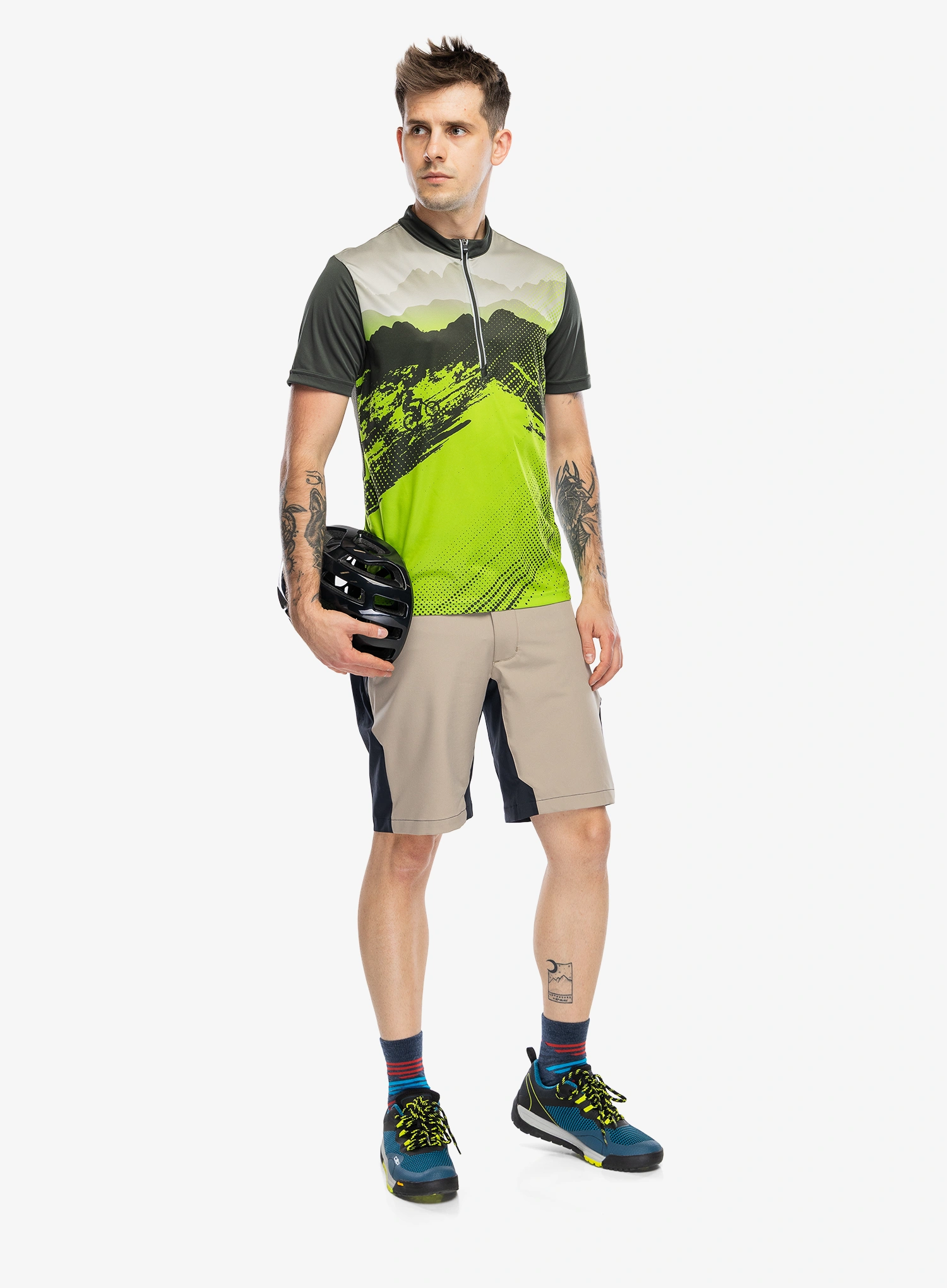 Kolesarska majica CMP Crey T-Shirt - pine/mela/sage
