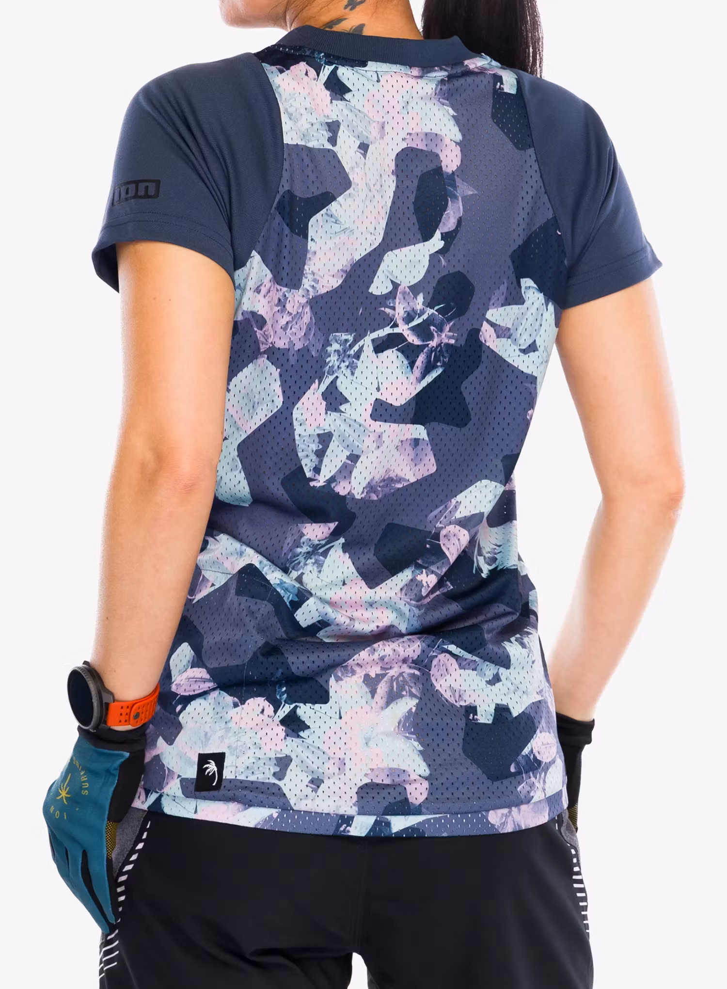 Ženska kolesarska majica ION Scrub SS - indigo dawn