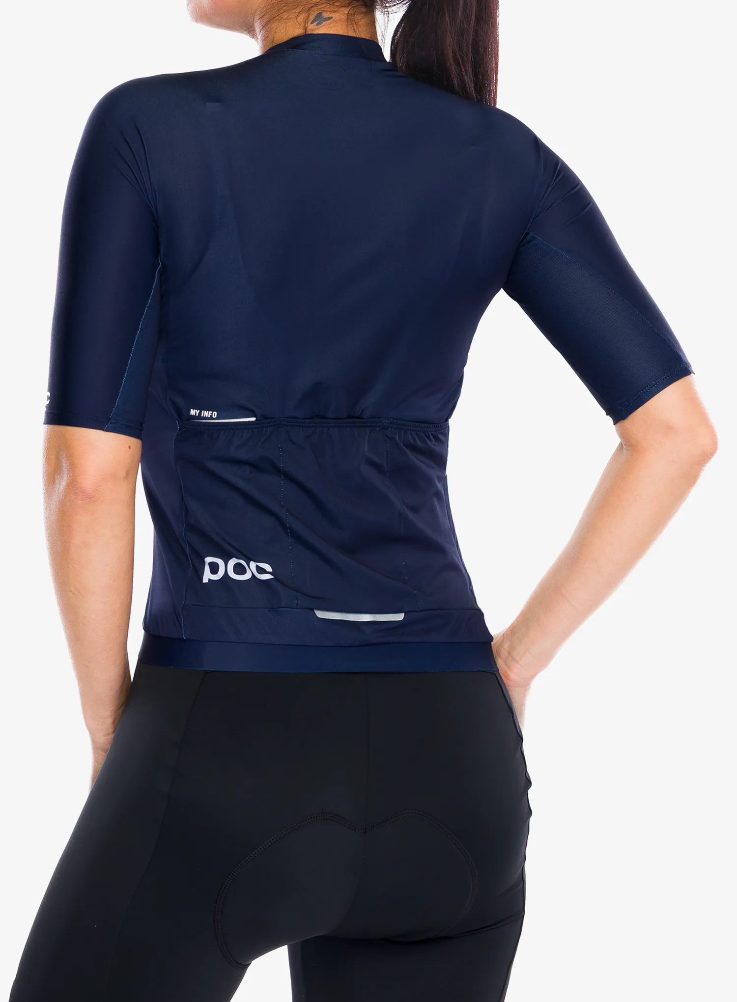 Ženska kolesarska majica POC Pristine Jersey - turmaline navy