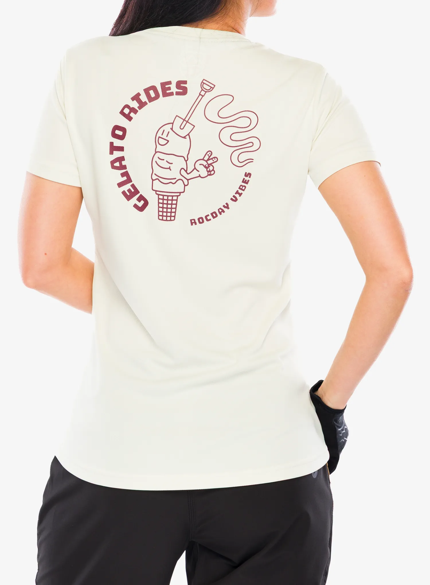Ženska kolesarska majica Rocday Gelato Short Sleeve - beige