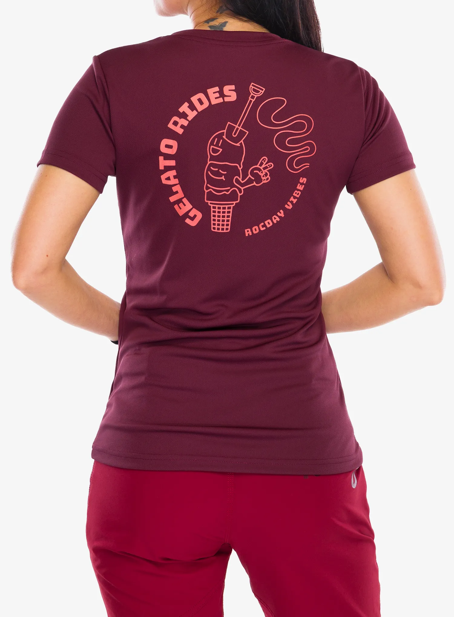 Ženska kolesarska majica Rocday Gelato Short Sleeve - red
