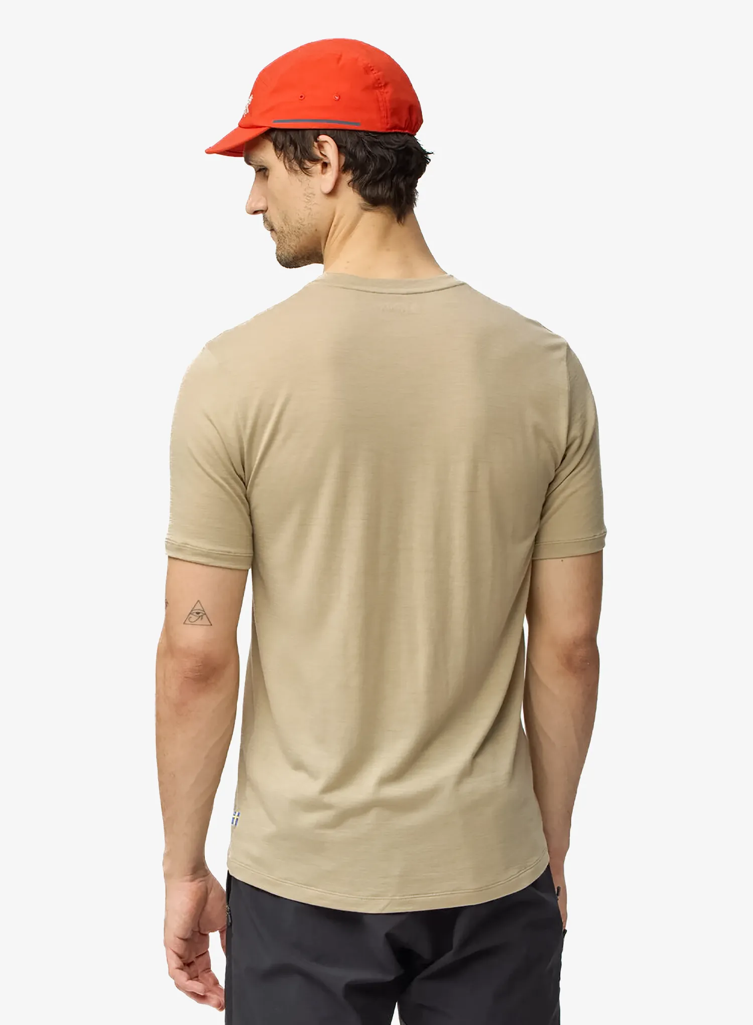 Kolesarska majica Fjallraven Hoja Lugnt Wool T-shirt - fossil