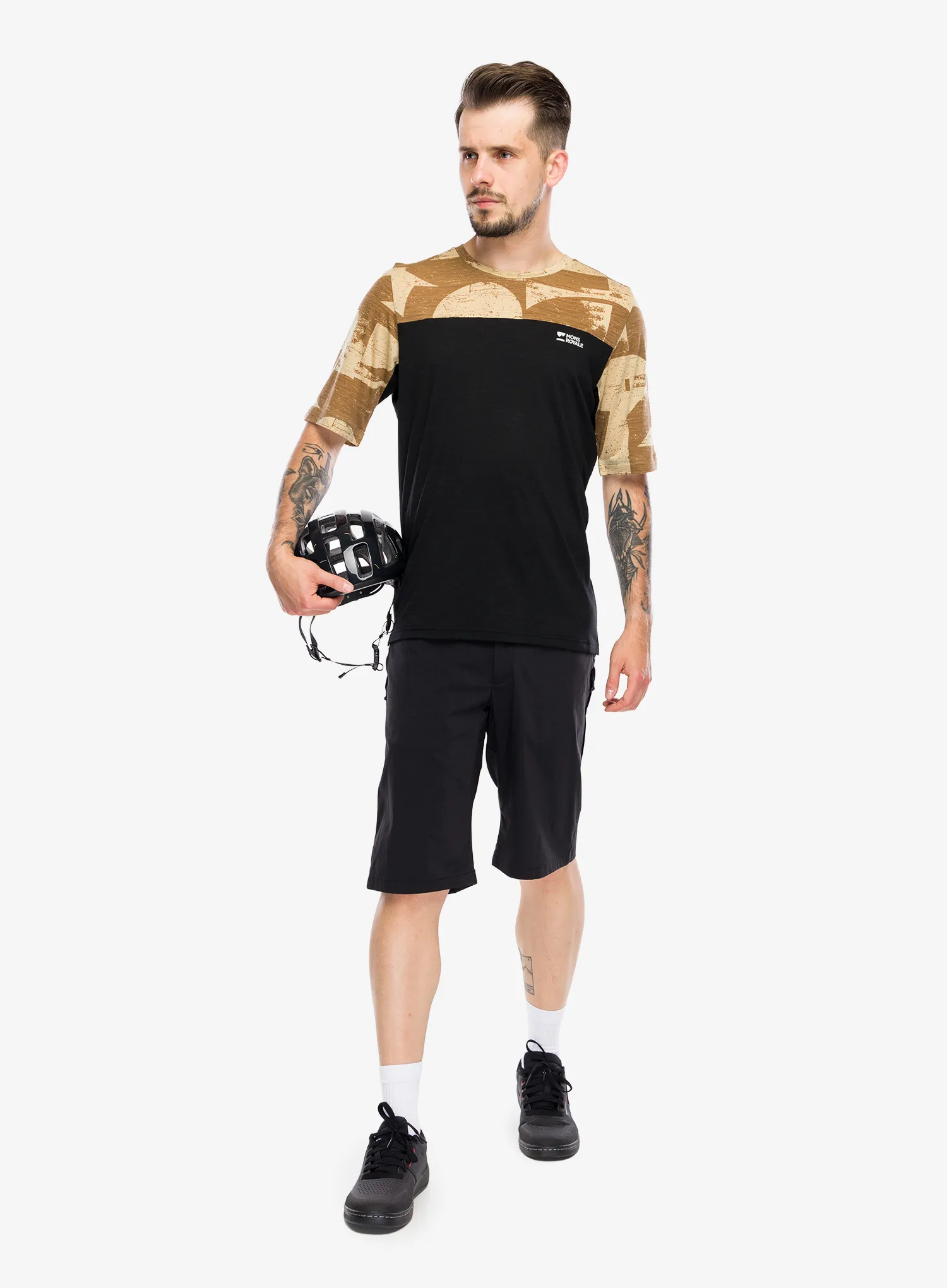 Kolesarska majica Mons Royale Diversion Merino Bike Jersey Short Sleeve - mr grunge/black