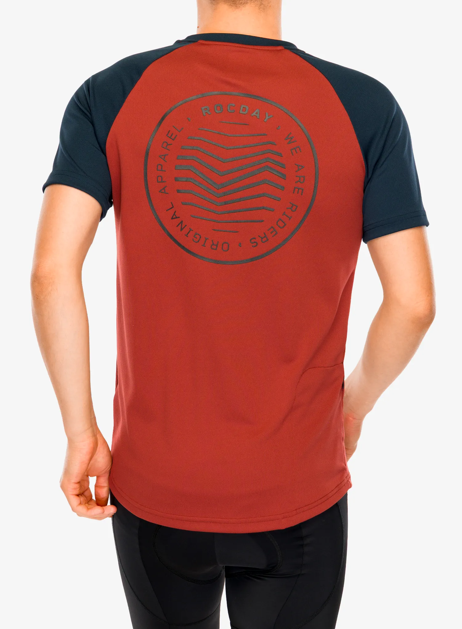 Kolesarska majica Rocday Gravel - navy blue/red