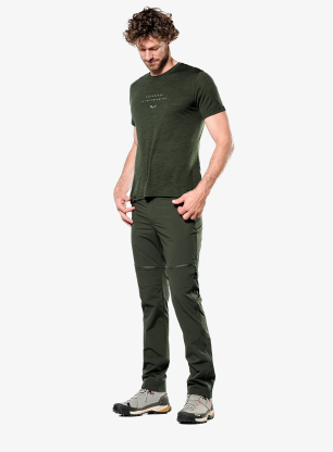 Majica Salewa Eagle Eitd Merino T-Shirt - dark olive