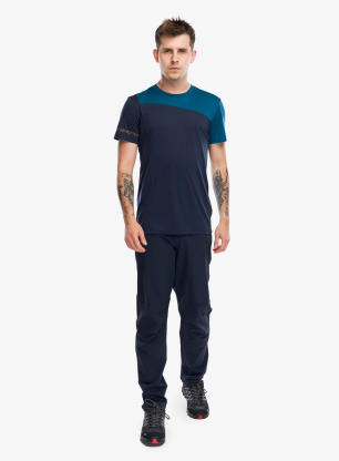 Športna majica CMP Juvan T-Shirt - black blue