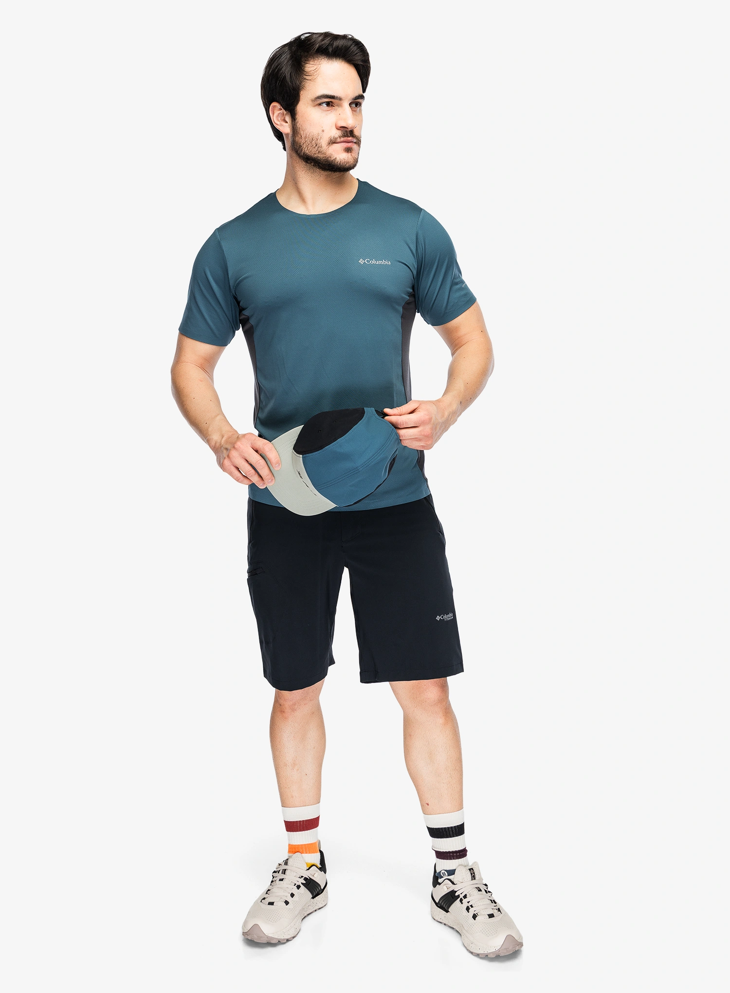 Športna majica Columbia Three Pitch SS Crew - everblue/shark