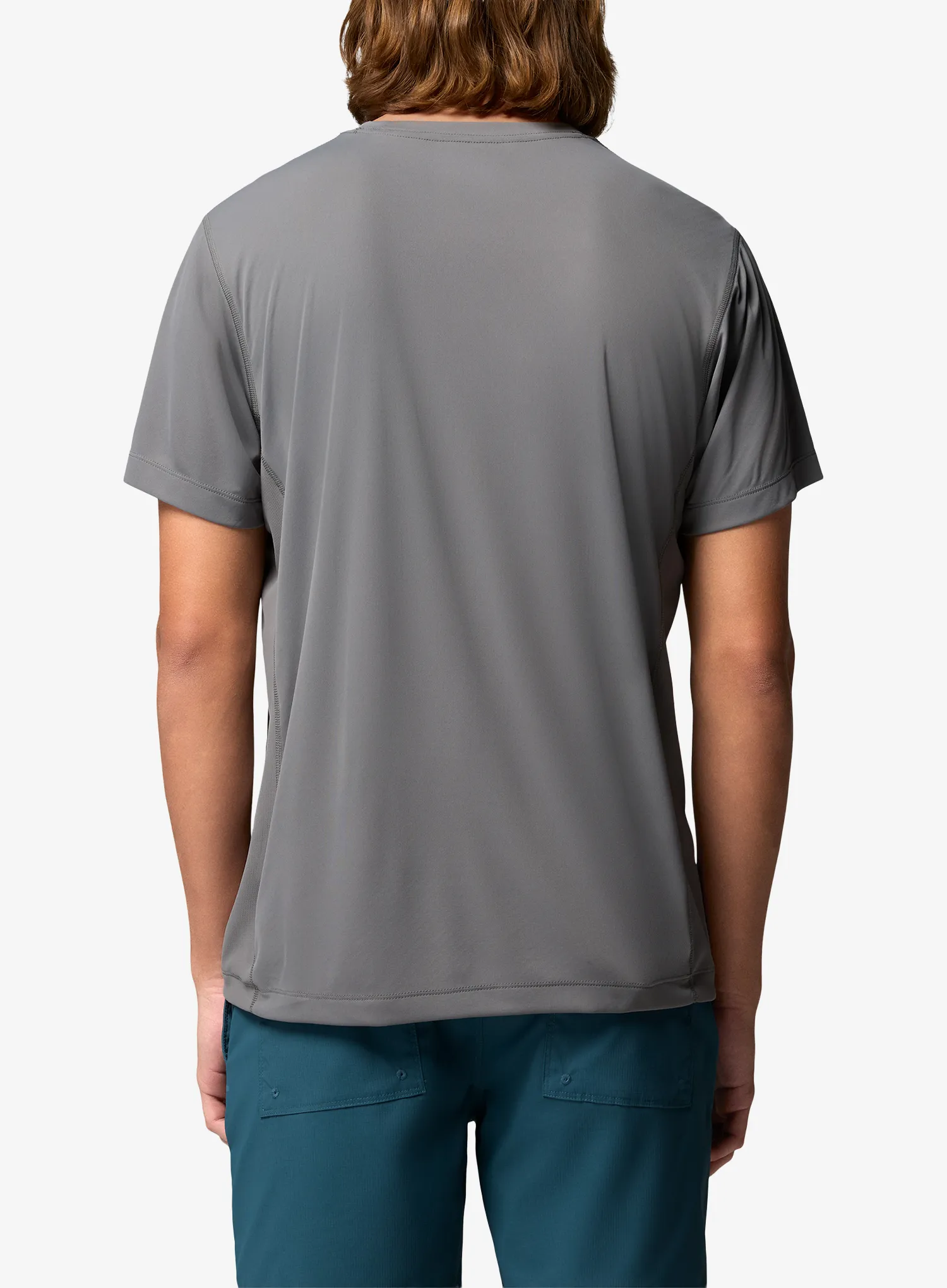 Športna majica Columbia Zero Rules Light S/S Graphic Crew - city grey/scripted peaks