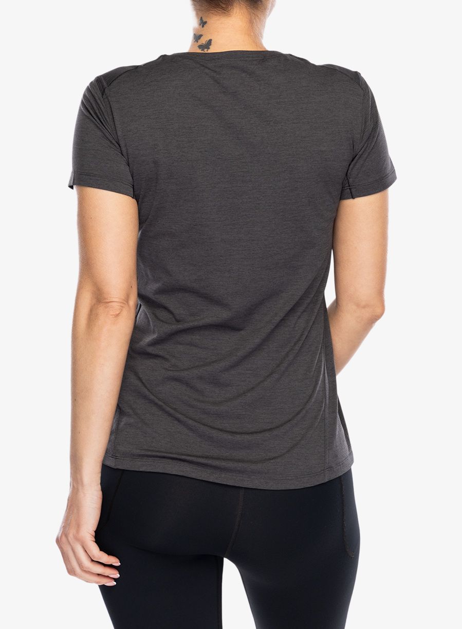 Ženska športna majica Arcteryx Taema Crew Neck SS - black heather