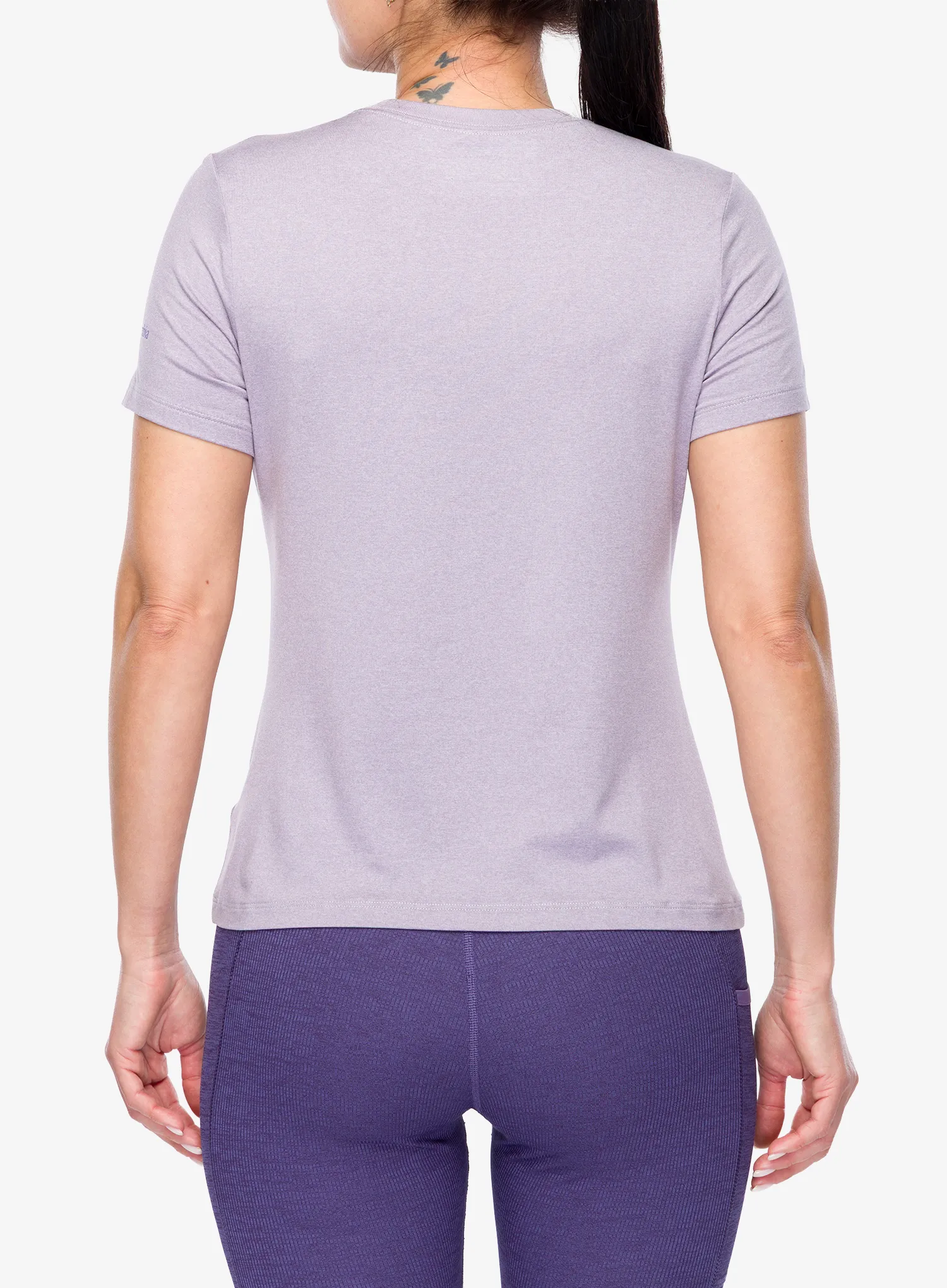 Ženska športna majica Columbia Parsons Point S/S Graphic Tee - l.pearl heather/gem focused