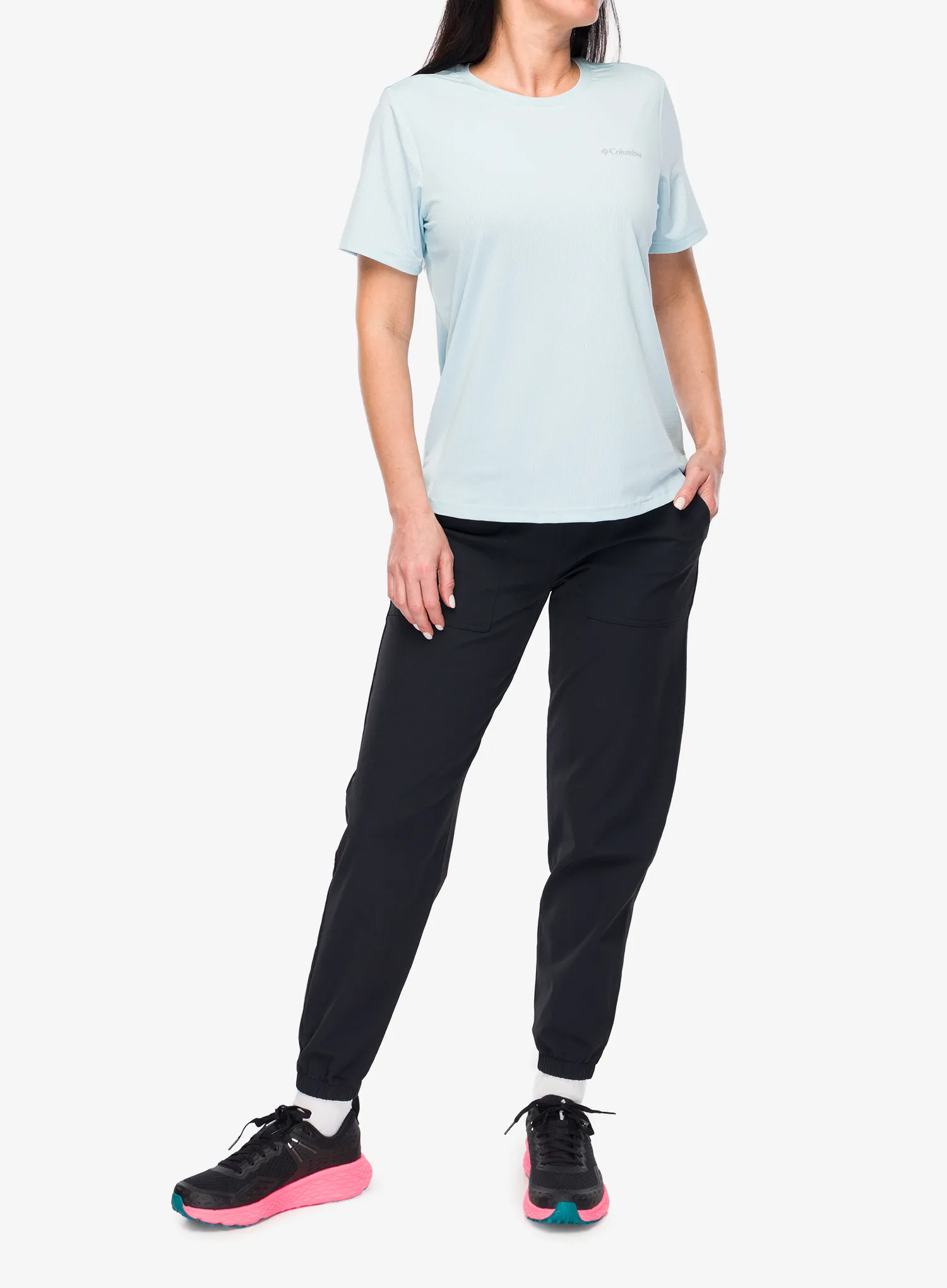 Ženska športna majica Columbia Wild Springs S/S - marine light