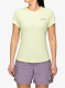Ženska športna majica Columbia Zero Rules Light S/S Crew - citron haze