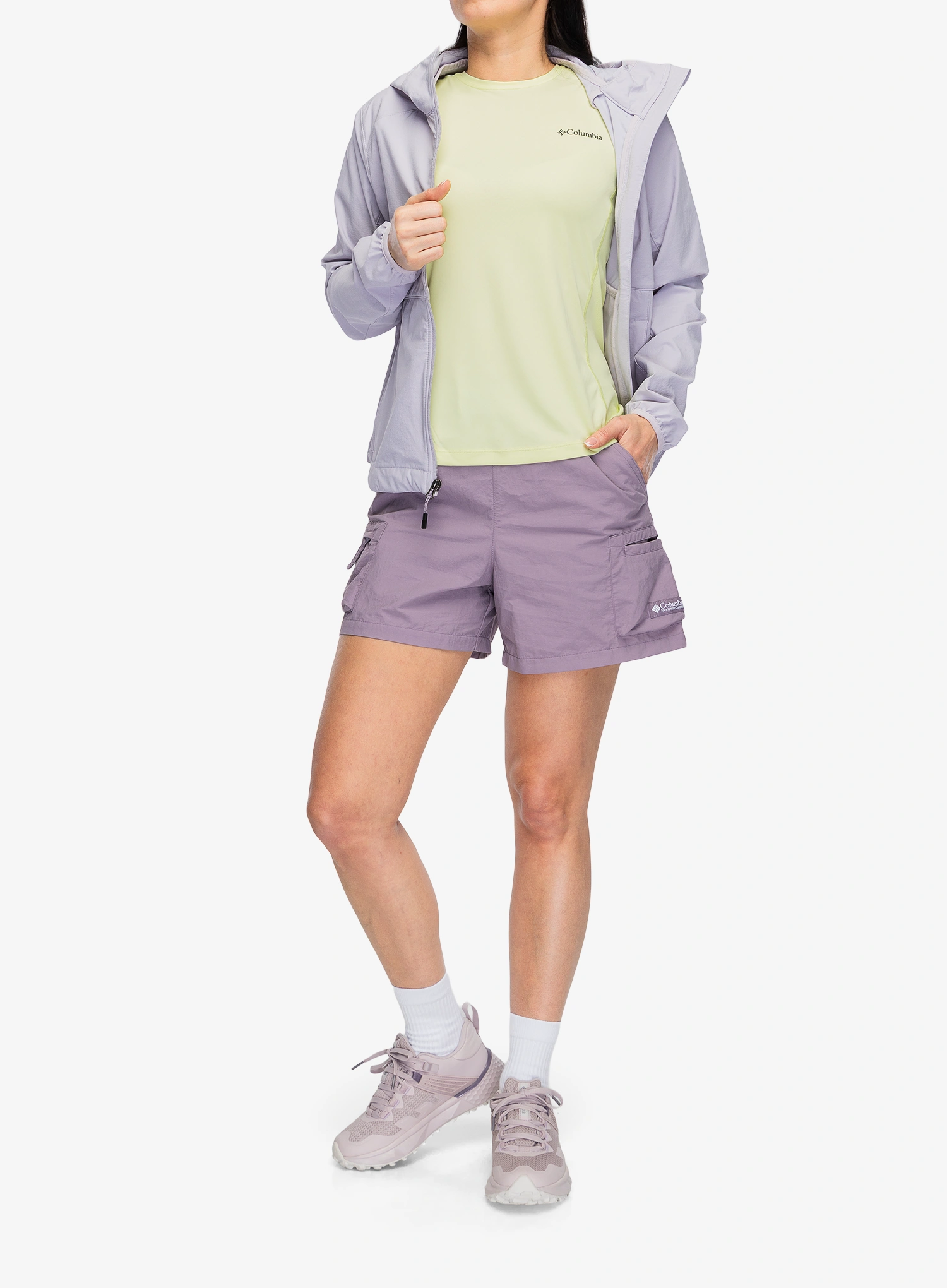 Ženska športna majica Columbia Zero Rules Light S/S Crew - citron haze