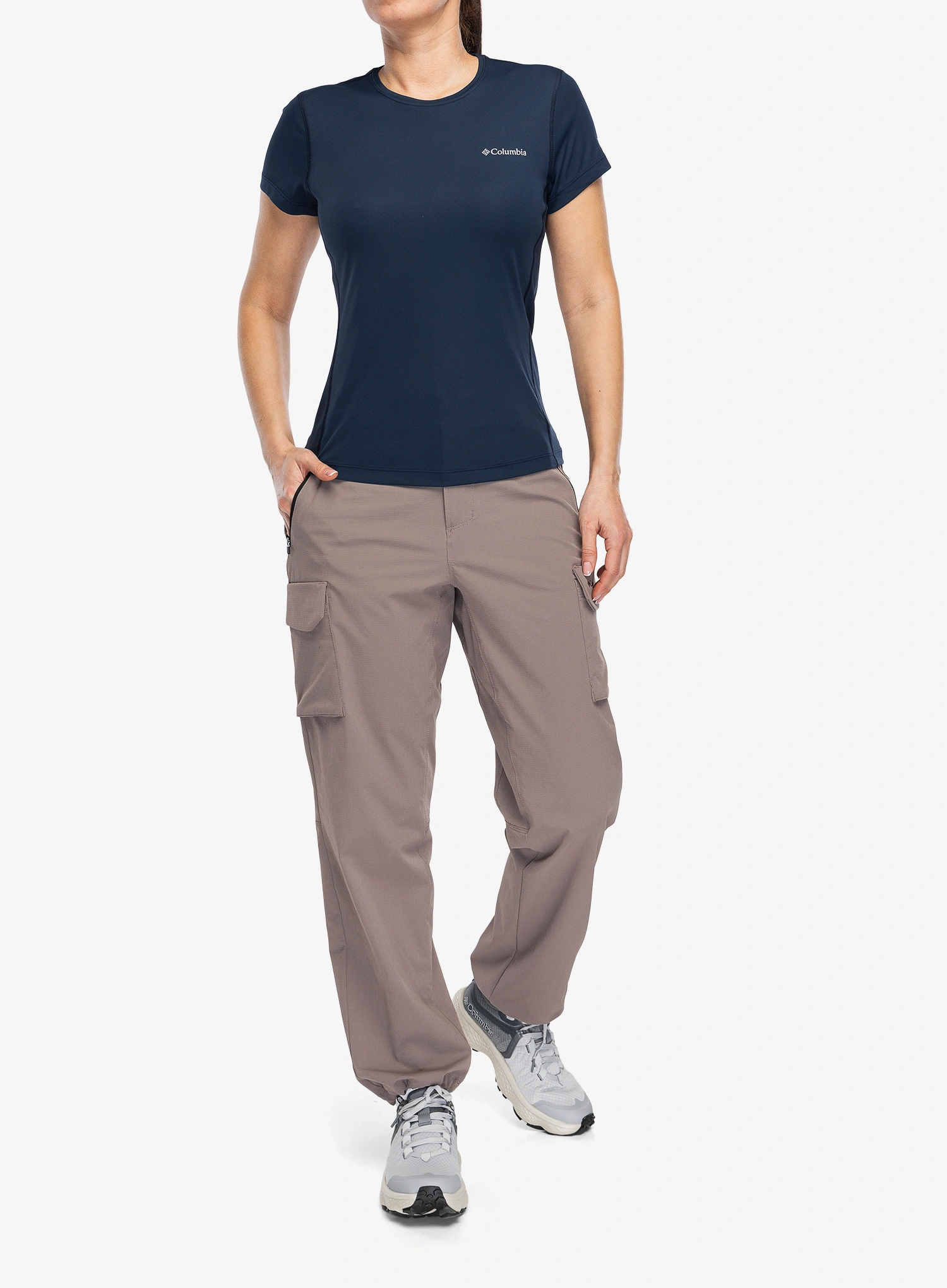 Ženska športna majica Columbia Zero Rules Light S/S Crew - collegiate navy