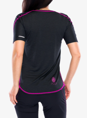 Ženska športna majica Crazy Shirt Exit - pop/black
