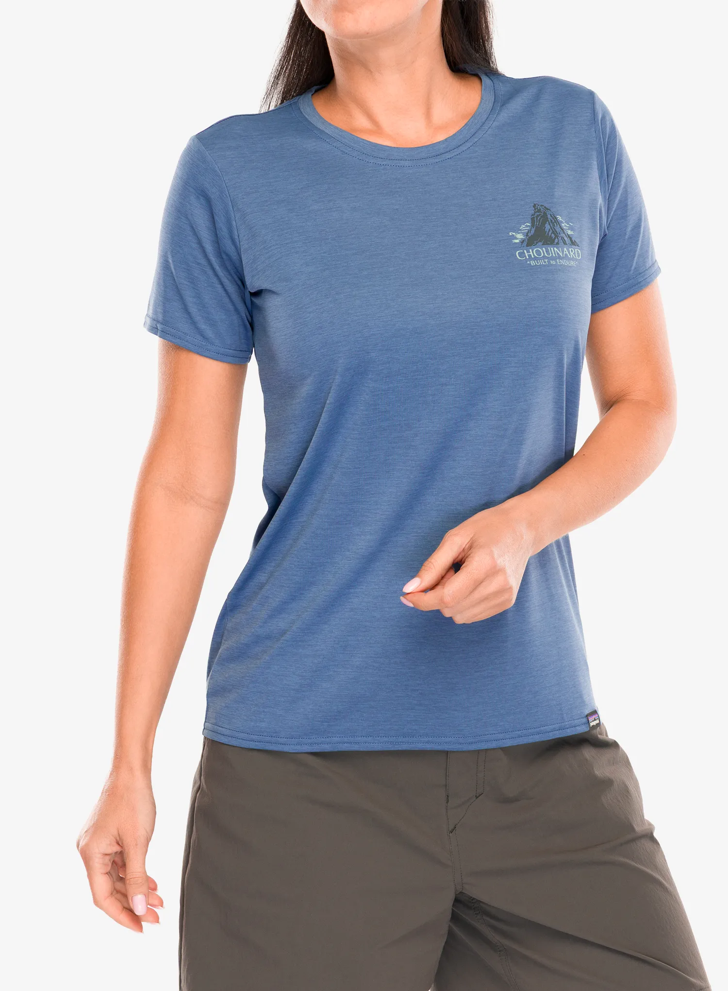 Ženska športna majica Patagonia Cap Cool Daily Graphic Shirt Lands - chouinard crest/current blue