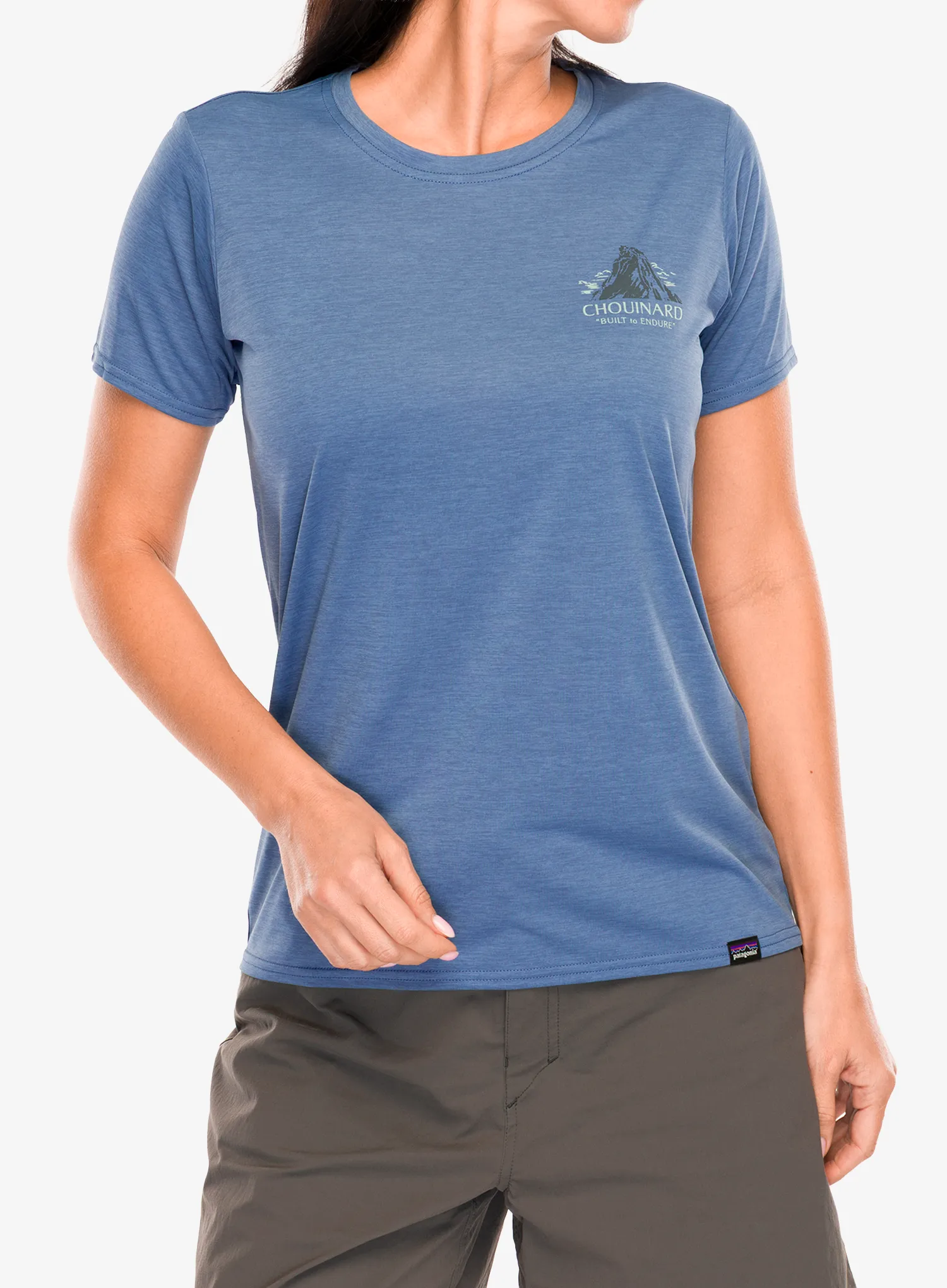 Ženska športna majica Patagonia Cap Cool Daily Graphic Shirt Lands - chouinard crest/current blue