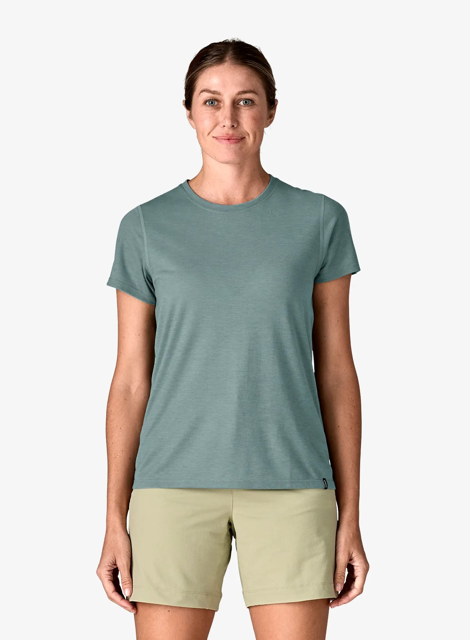 Ženska športna majica Patagonia Cap Cool Trail Shirt - blue sage