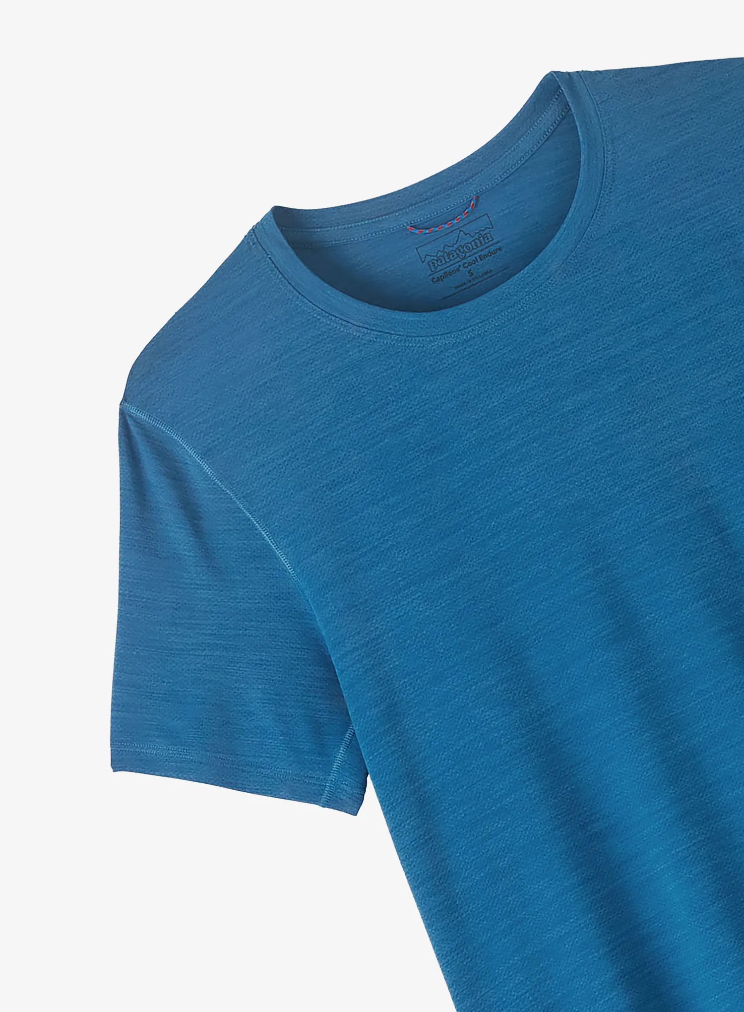 Ženska športna majica Patagonia Cap Cool Ultra Shirt - aqua/light aqua blue x-dye