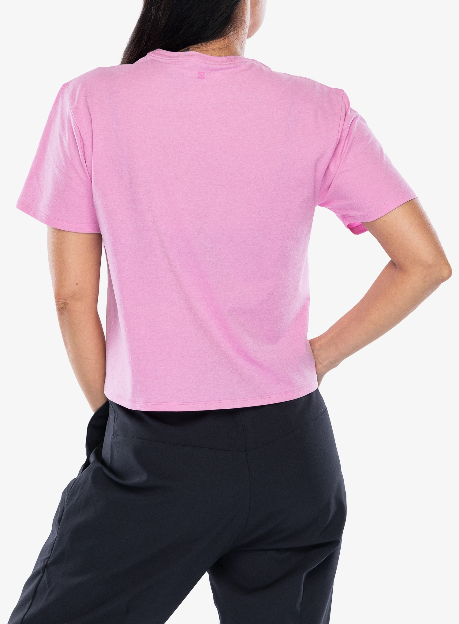 Ženska športna majica Salomon Trackline S/S Tee - cyclamen