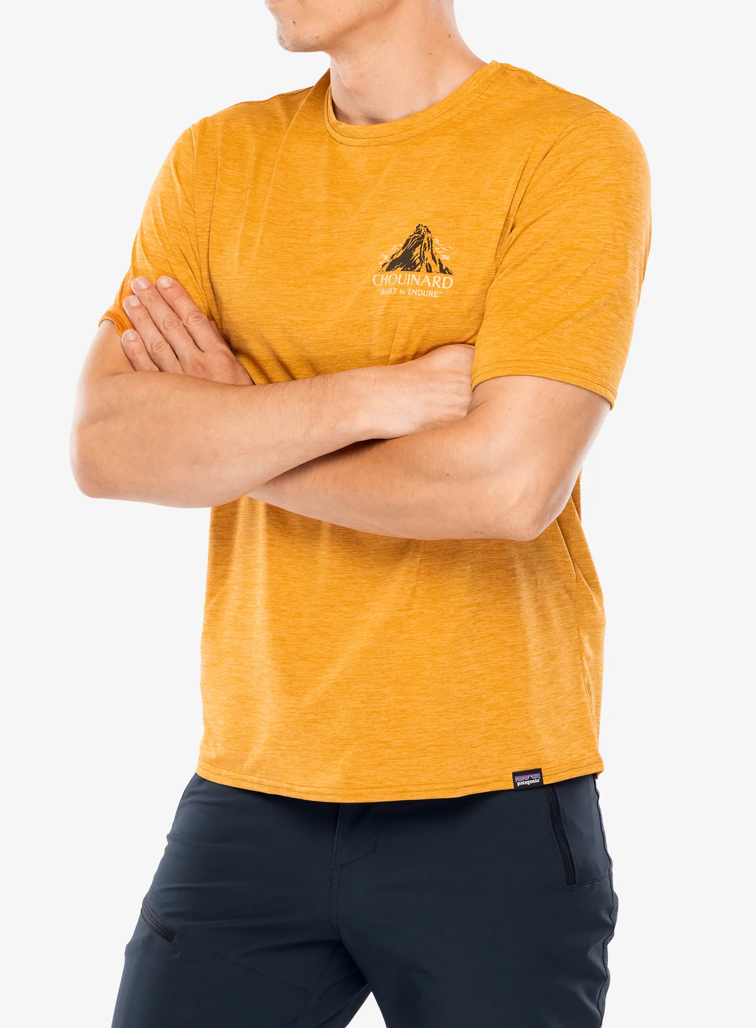 Športna majica Patagonia Cap Cool Daily Graphic Shirt Lands - chouinard crest/talon gold