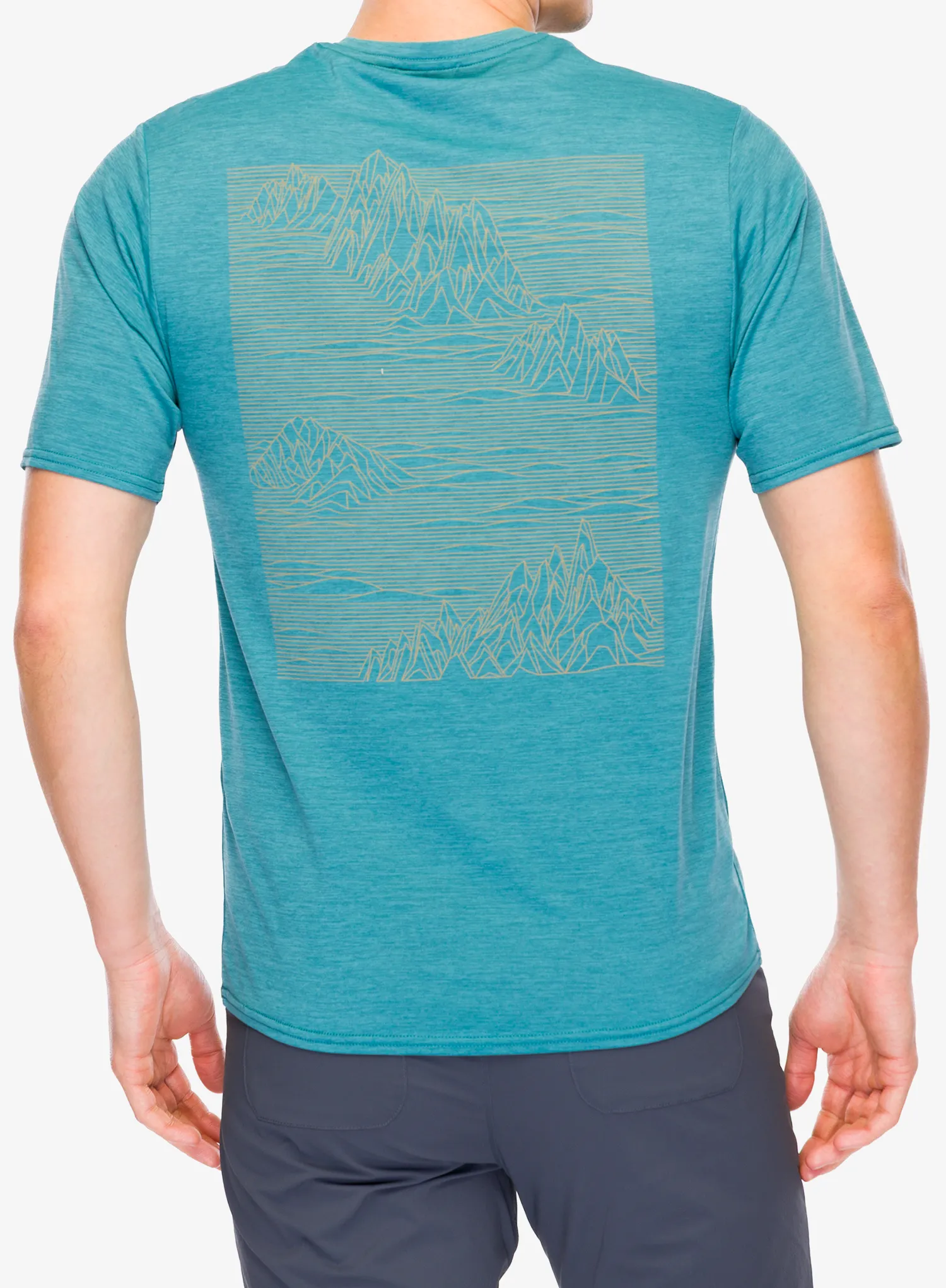 Športna majica Patagonia Cap Cool Daily Graphic Shirt - strataspire/wetland blue x-dye