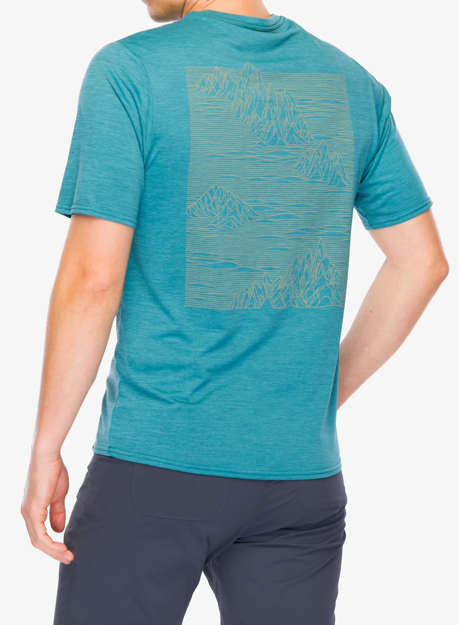 Športna majica Patagonia Cap Cool Daily Graphic Shirt - strataspire/wetland blue x-dye