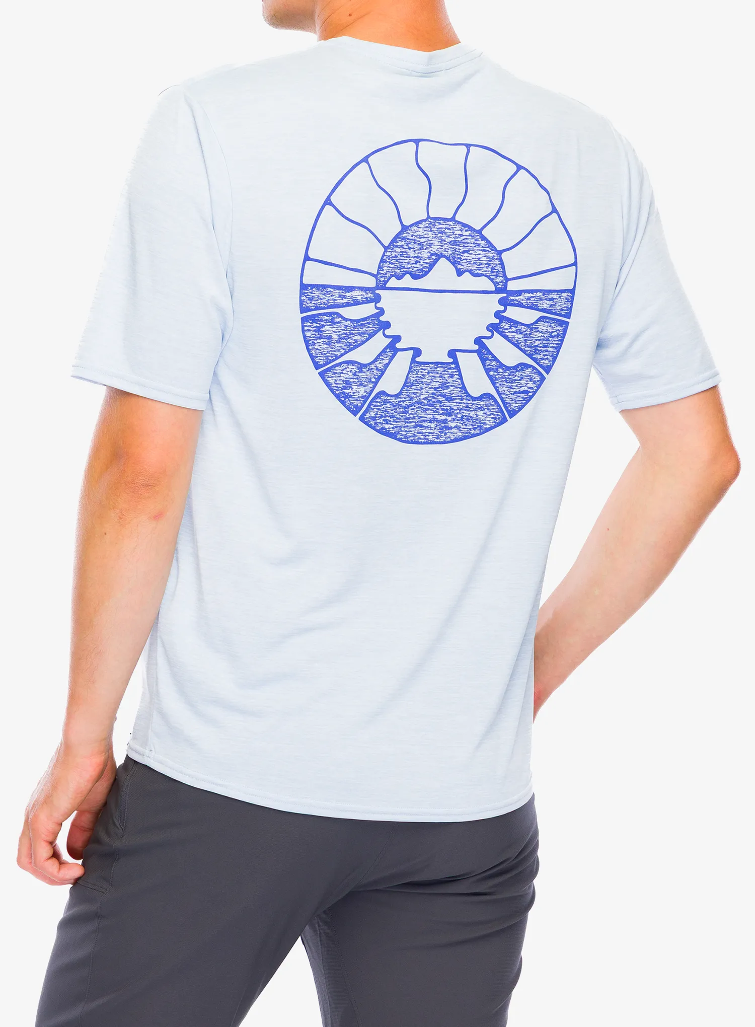 Športna majica Patagonia Cap Cool Daily Graphic Shirt Waters - forgotten island/fleck blue