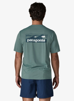 Športna majica Patagonia Cap Cool Daily Shirt Boardshort Logo - blue sage/l.blue sage x-dye