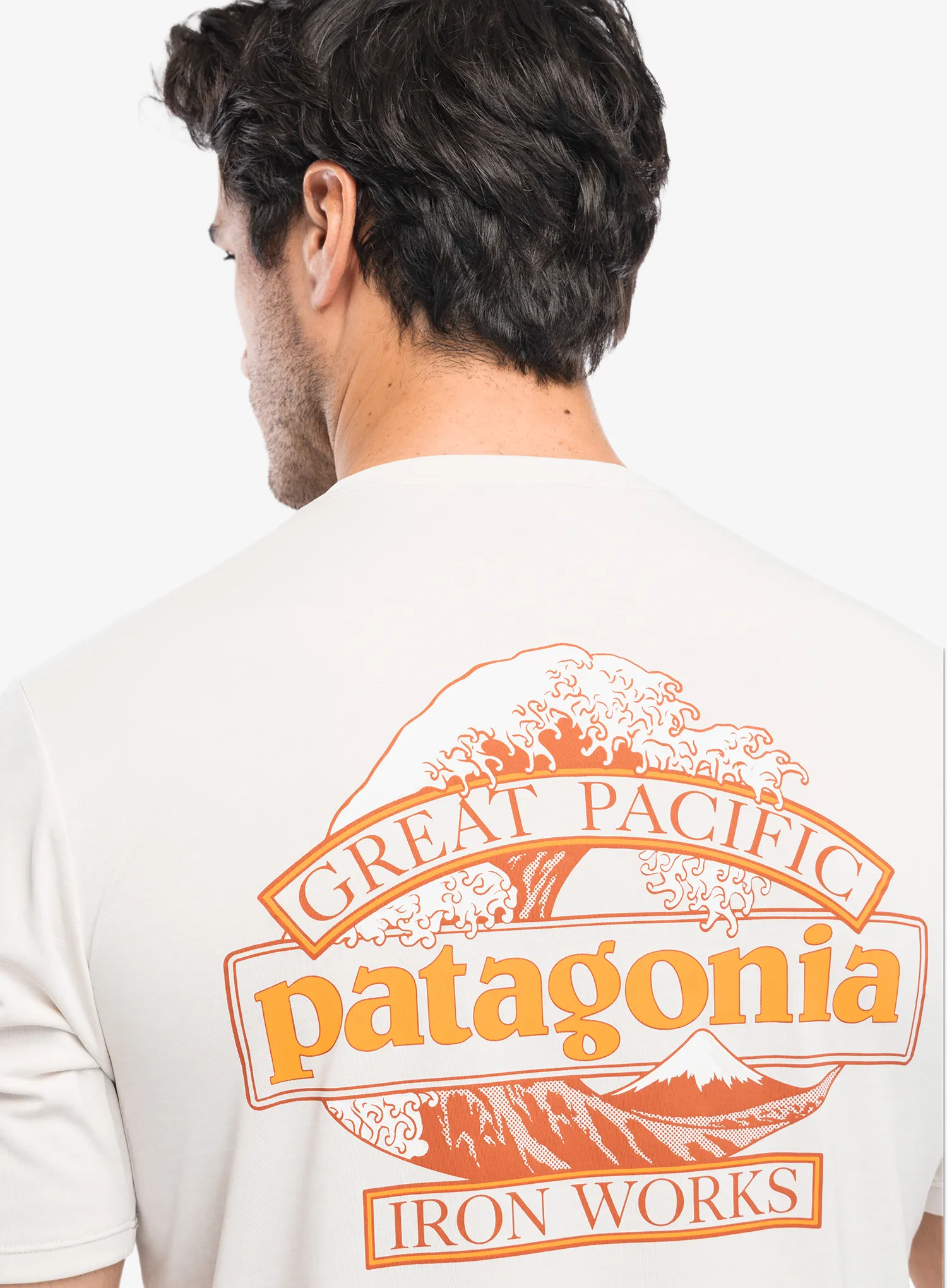 Športna majica Patagonia Cap Cool Daily Shirt Great Waves - dyno white