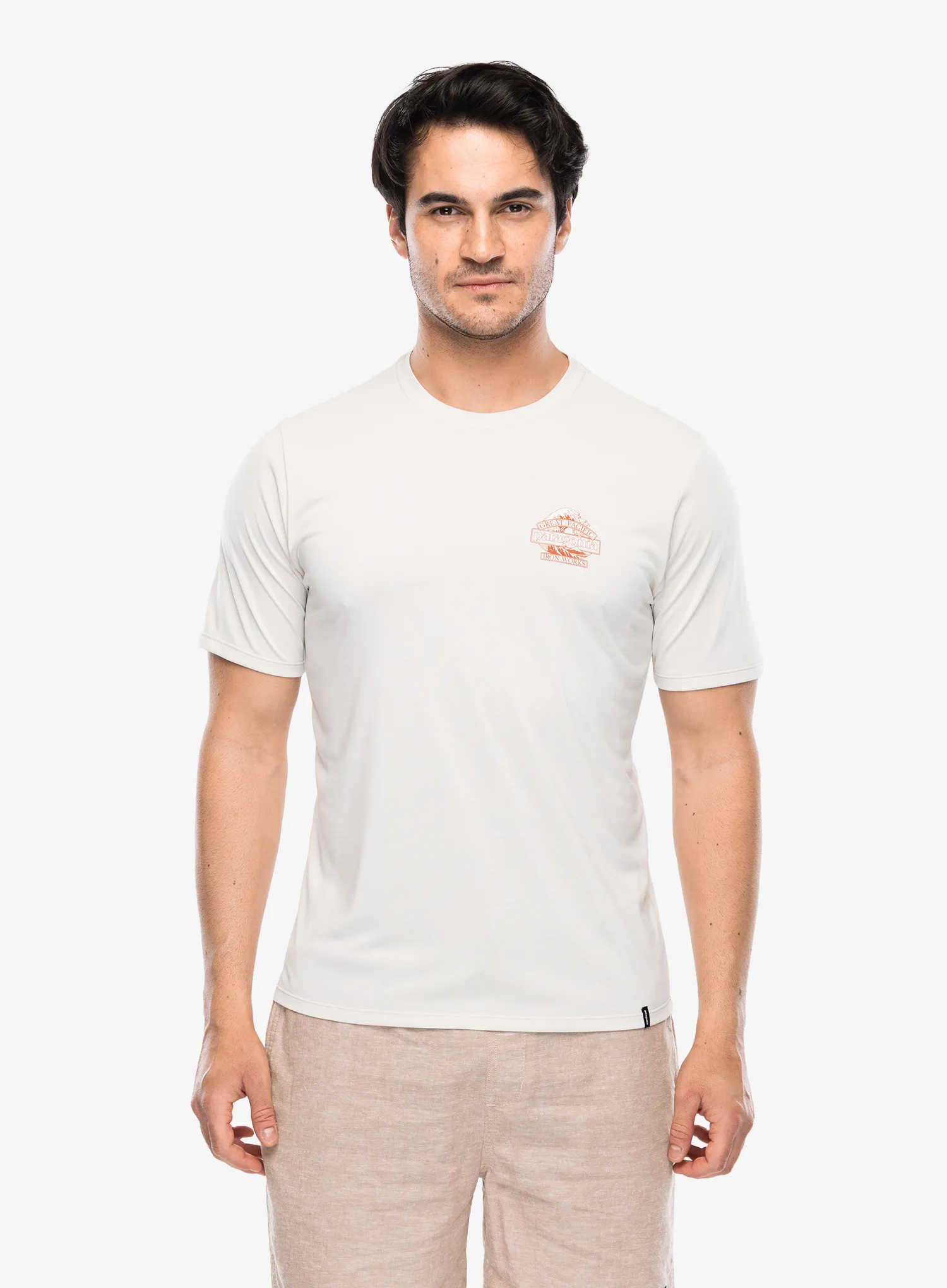Športna majica Patagonia Cap Cool Daily Shirt Great Waves - dyno white