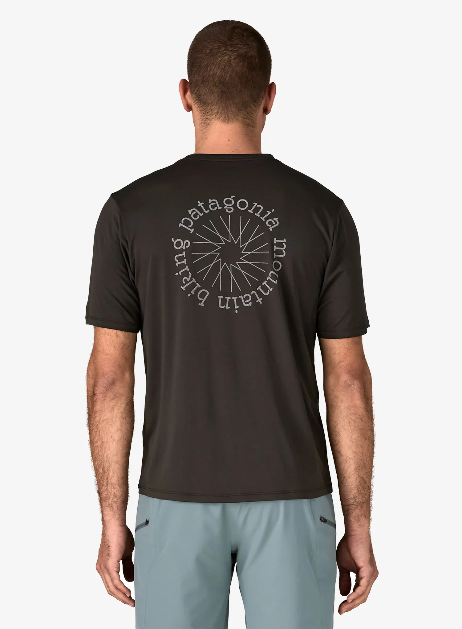 Športna majica Patagonia Cap Cool Daily Shirt Spoke Stencil - black
