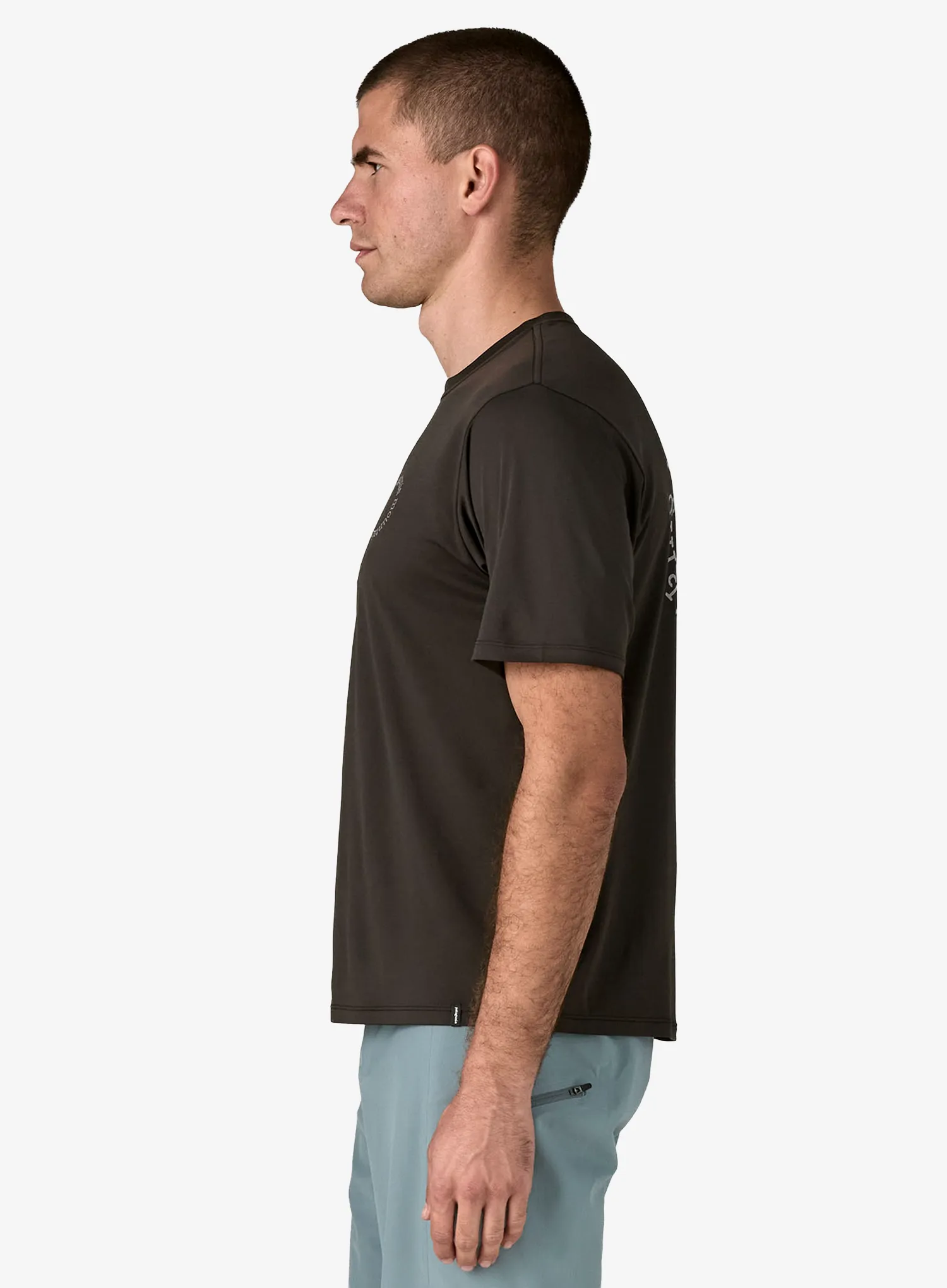 Športna majica Patagonia Cap Cool Daily Shirt Spoke Stencil - black
