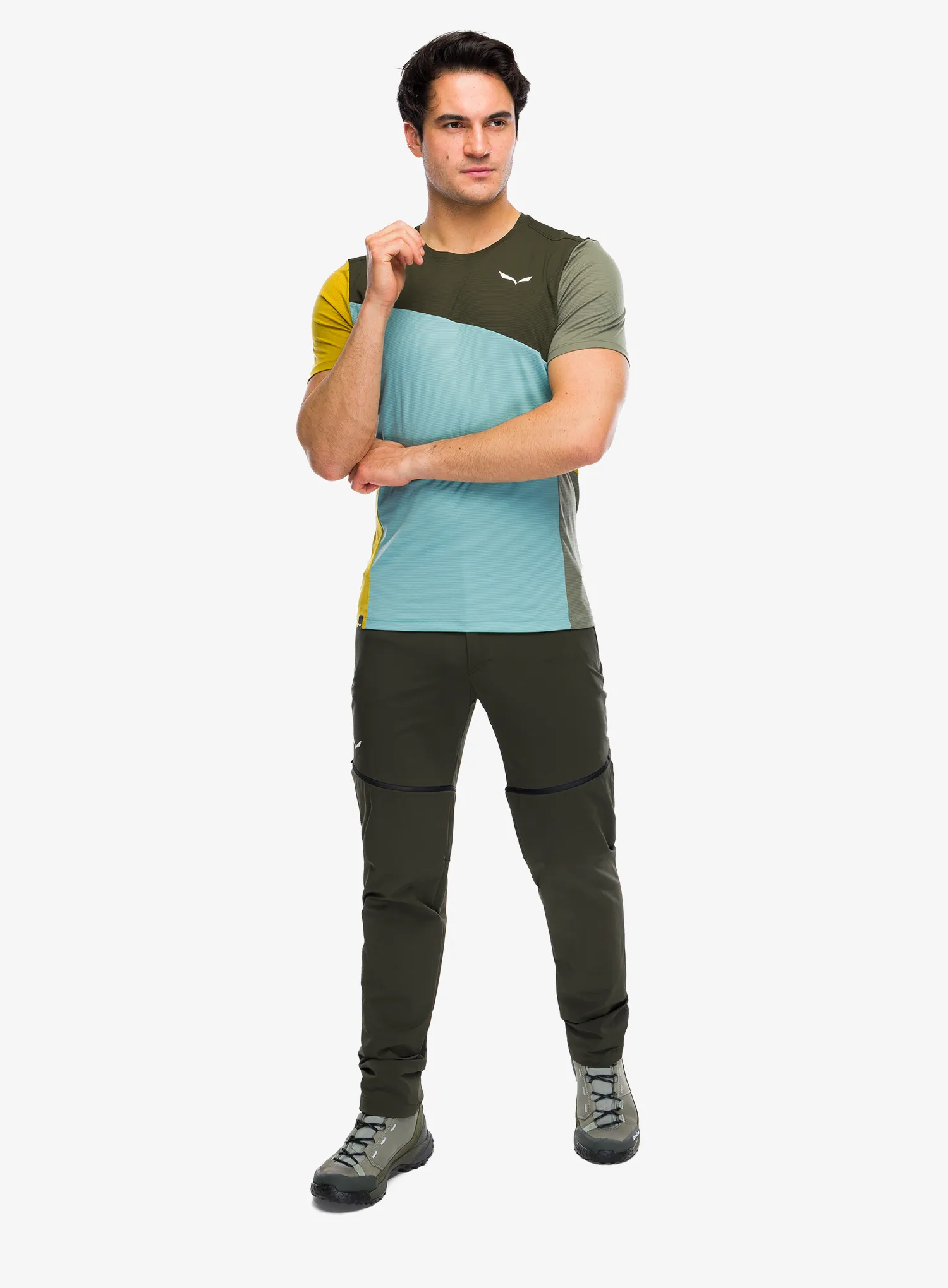 Športna majica Salewa Puez Sporty Dry T-Shirt - dark olive/multi