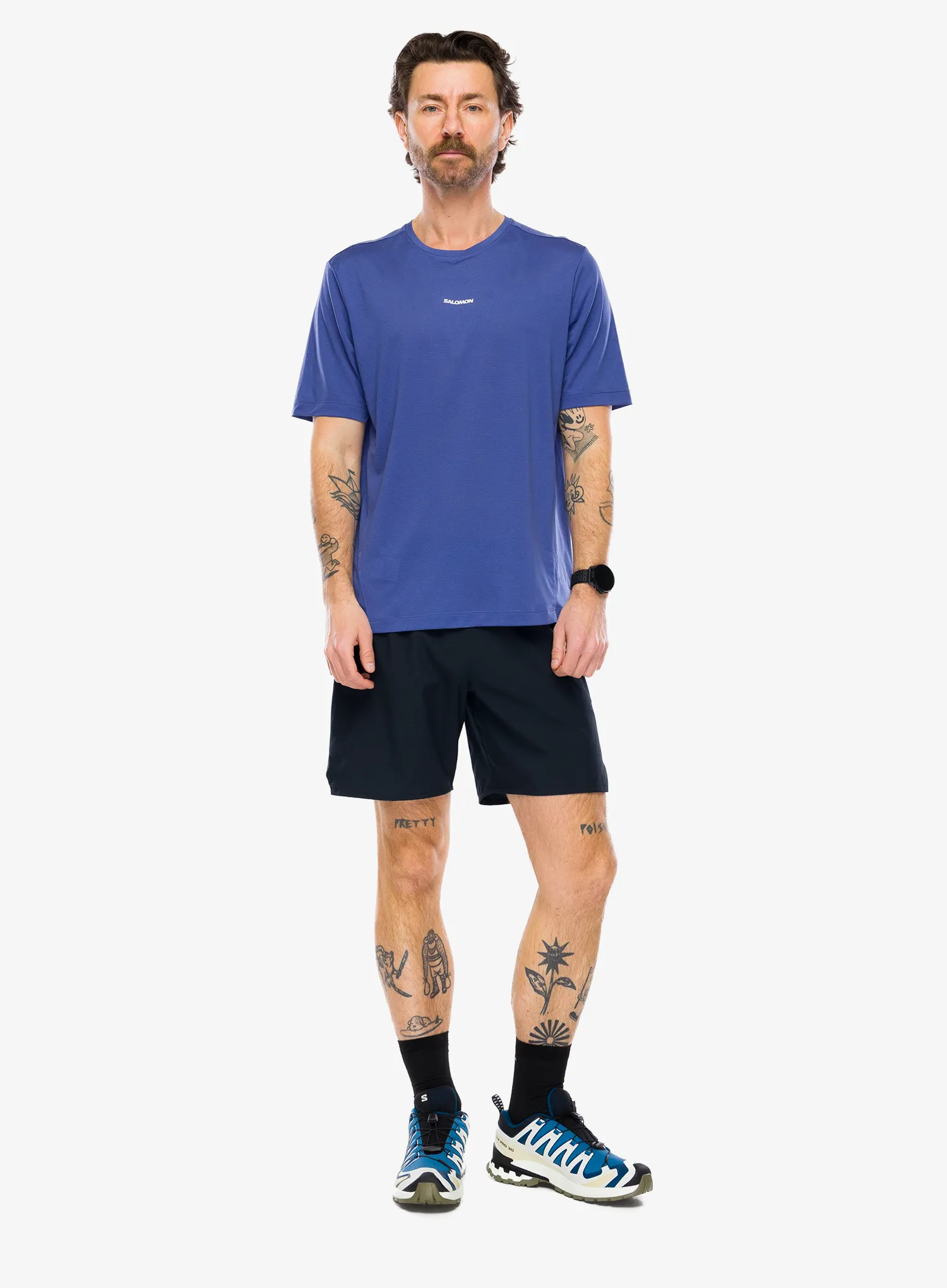 Športna majica Salomon Shkout Core S/S Tee - marlin